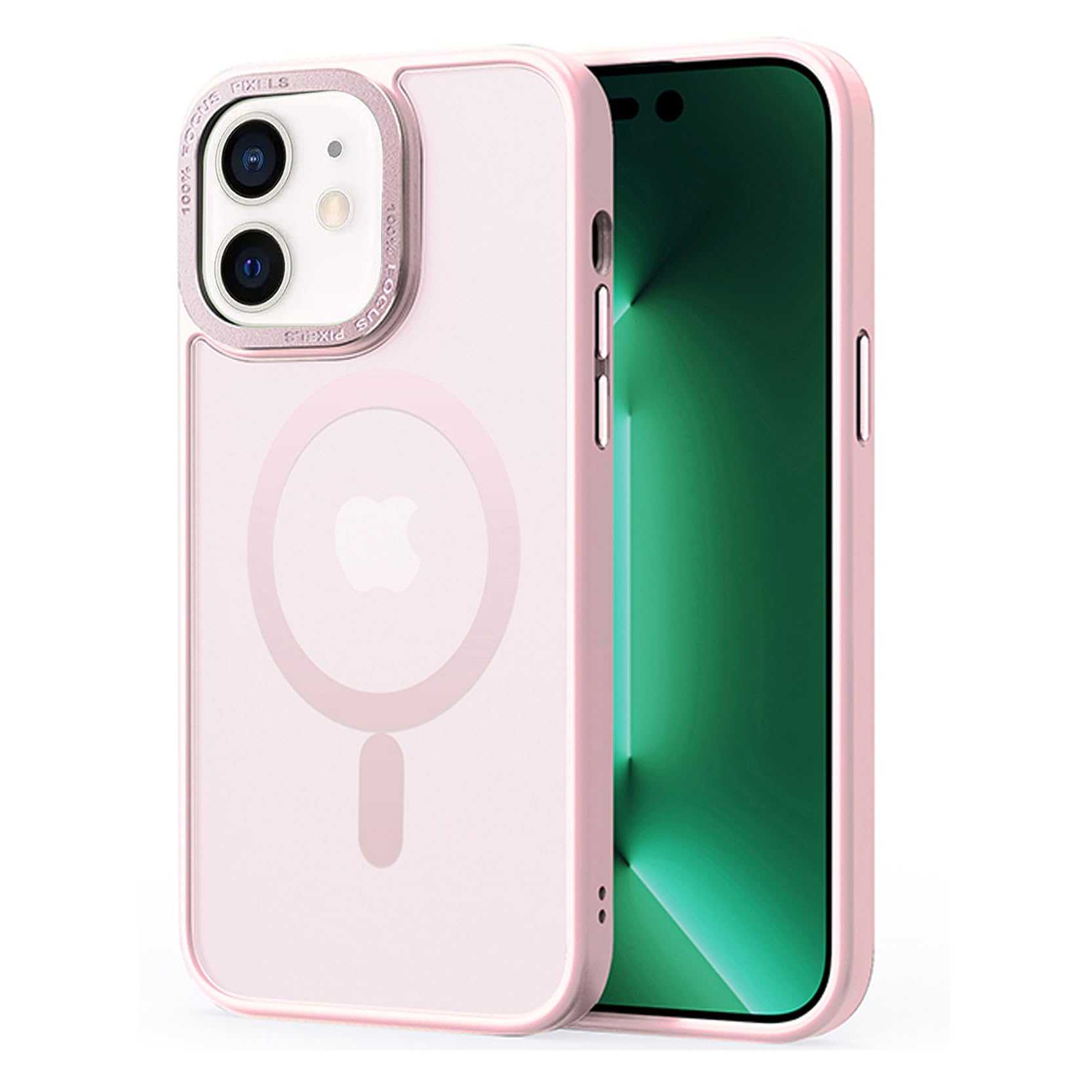 Magnetic Case Compatible with iPhone 11,Translucent Matte Back Non-slip Phone Cover Protective Shockproof,Pink