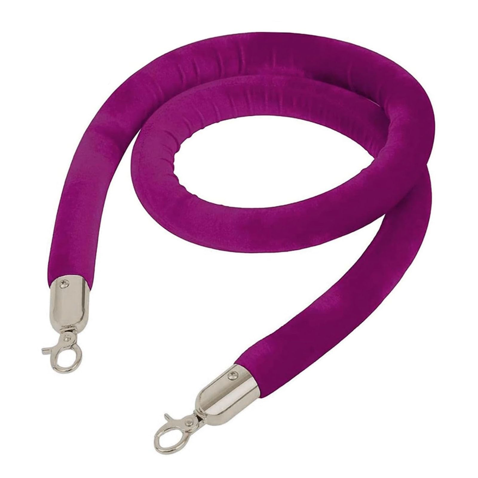 Ghkryd Purple A Barrier Rope, Stanchion Velvet Rope Barriers,Barrier Ropes For Crowd Control With Polished Snaps(,2.1M/7Ft)