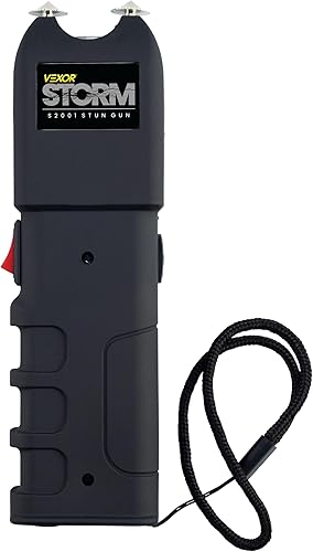 Dispositivo de seguridad personal Vexor Storm S2001 - Recargable con luz LED - Agarre ergonómico y correa para la muñeca - Interruptor de seguridad