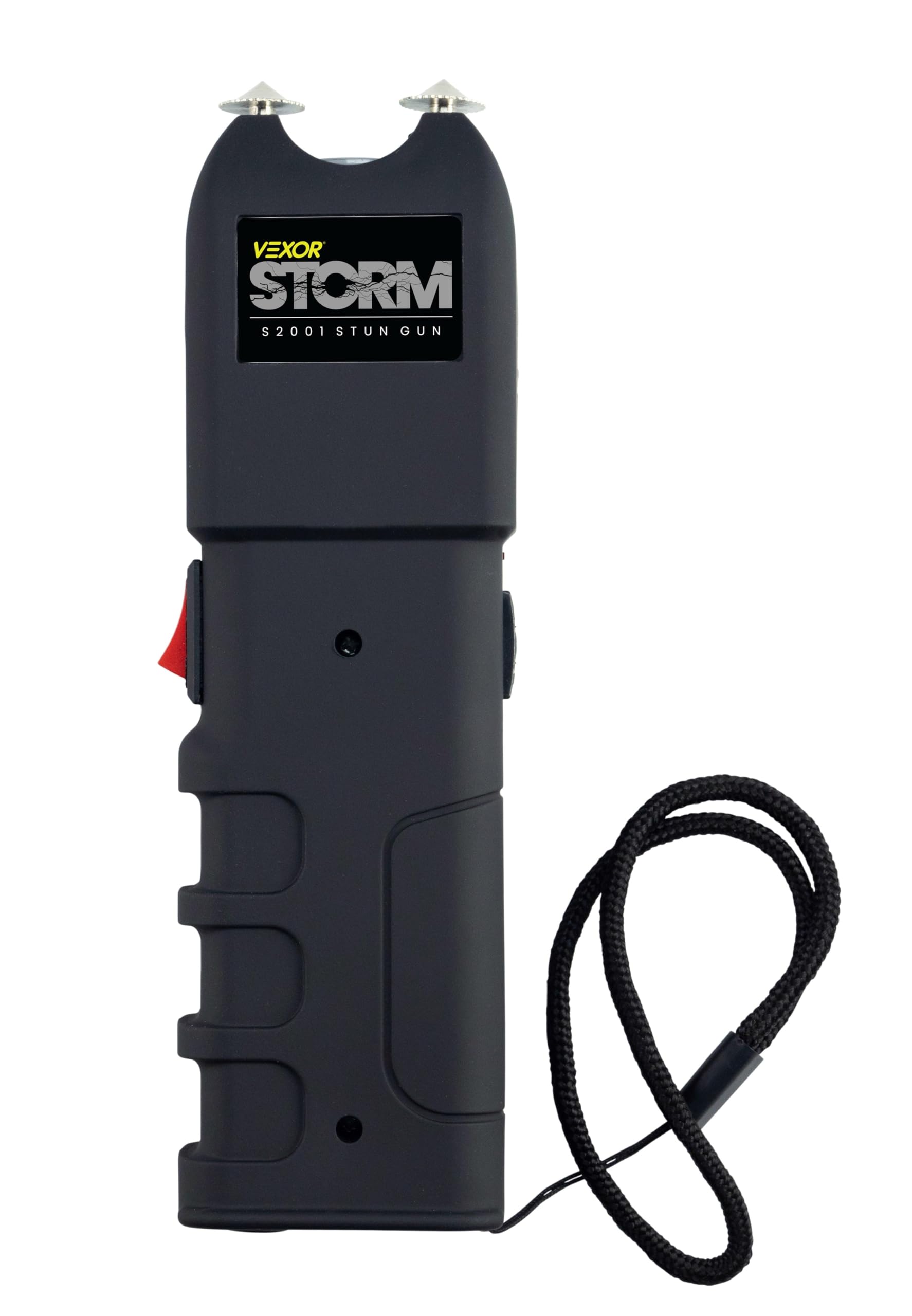 Vexor Storm S2001 Personal Safety Device - Rechargeable with LED Light - Ergonomic Grip and Wrist Strap - Safety Switch - Includes Holster and Training Guide