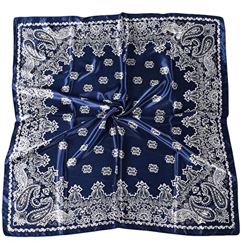 Scarf Silk Feeling Square Satin Head Hair Wrap Large Headwear Fashion Aesthetic Decoration for Women Girls3