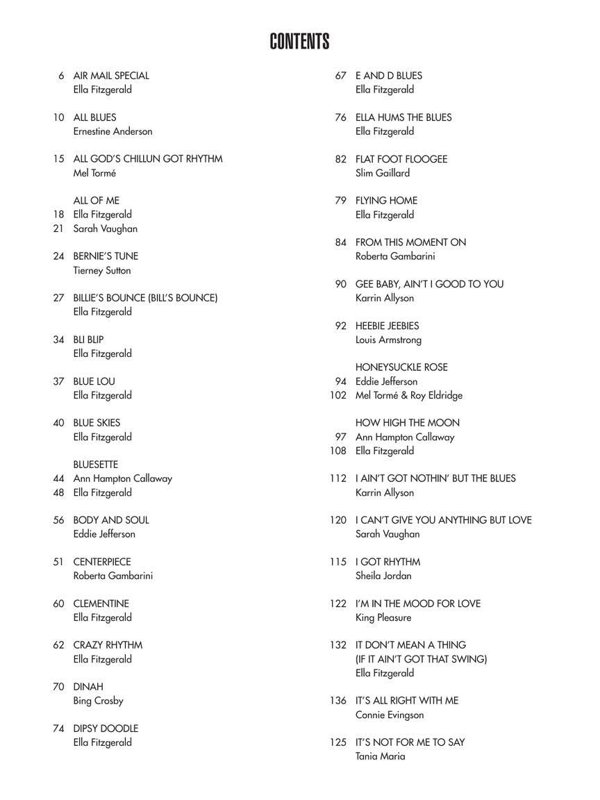 Scat Omnibook: Vocalists & C Instruments Transcriptions