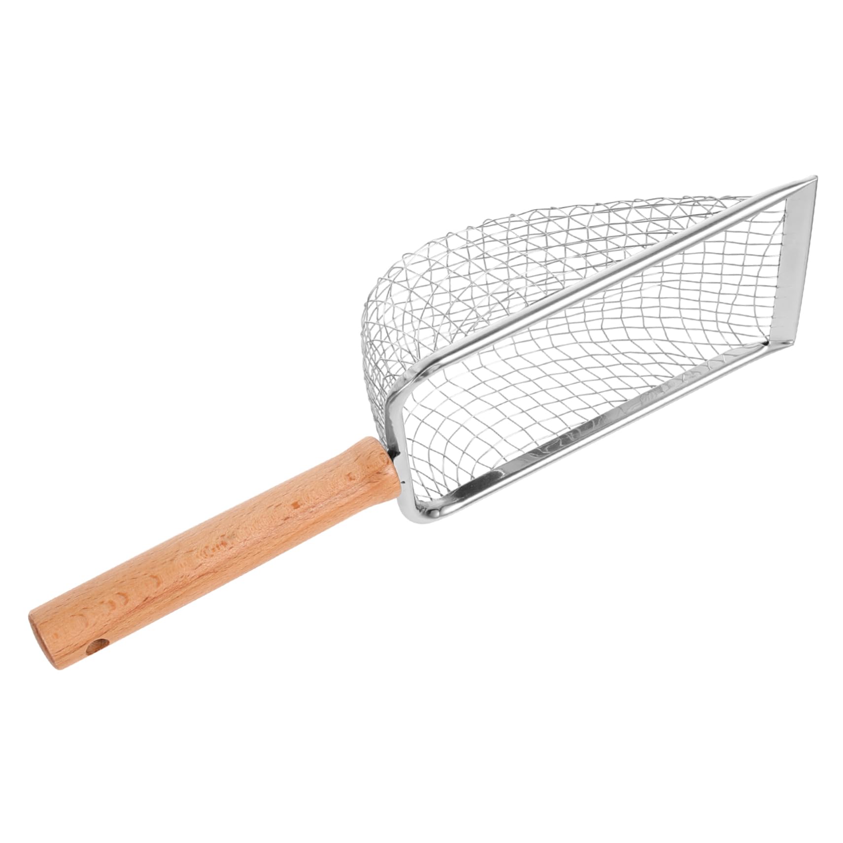 BESPORTBLE Cat Litter Scoop Sand Indoor Litter Scooper Sifting Scoopers Long Handle Litter Scoop Cat Litter Shovel Terrarium Cat Scooper Sifter Cat Litter Mesh Scooper Reptile Dirt Wooden