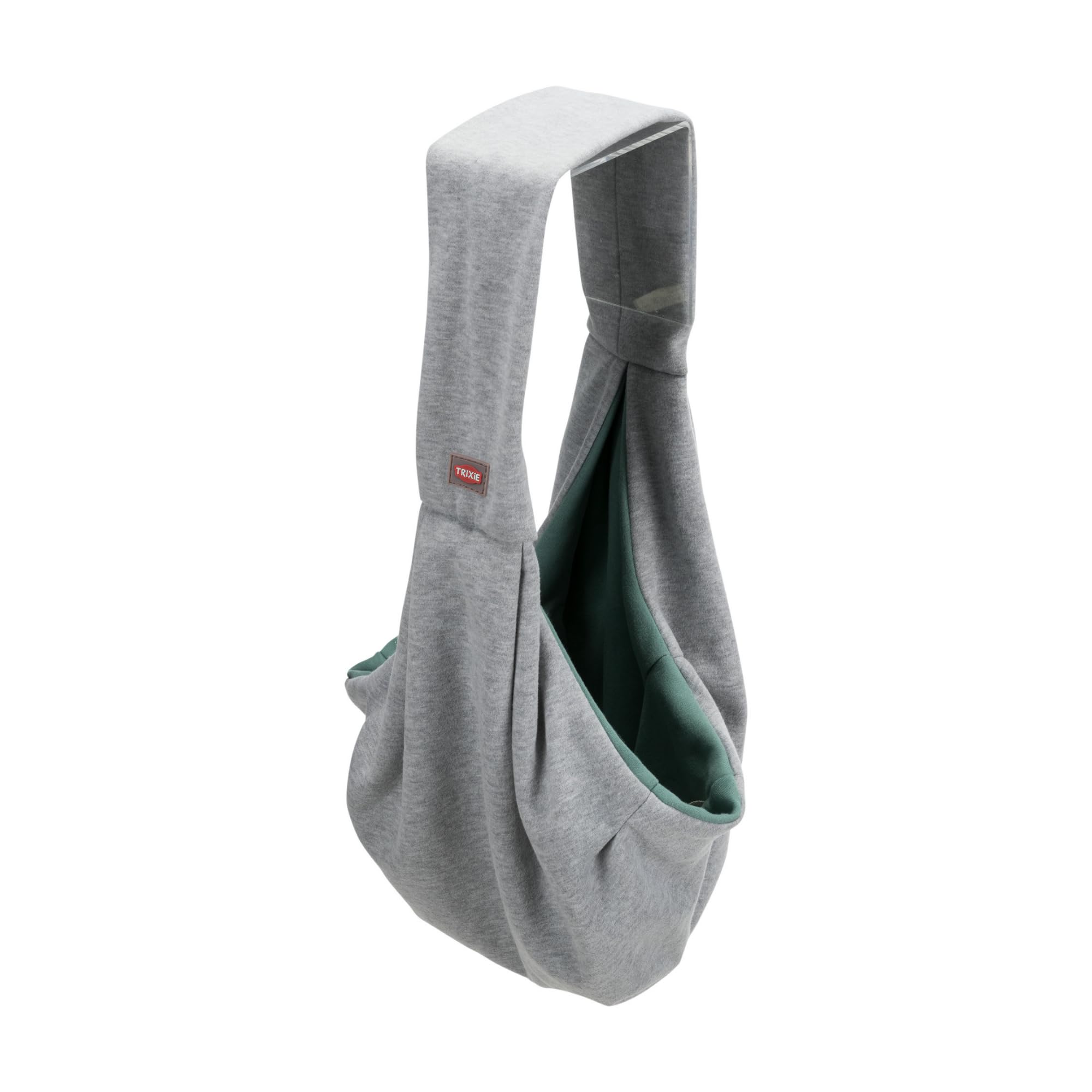 TRIXIE Fronttasche Soft – Tragetasche für Welpen & kleine Hunde – optimaler Körperkontakt – integrierte Kurzleine – Polyester Baumwolle – 22 × 20 × 60 cm