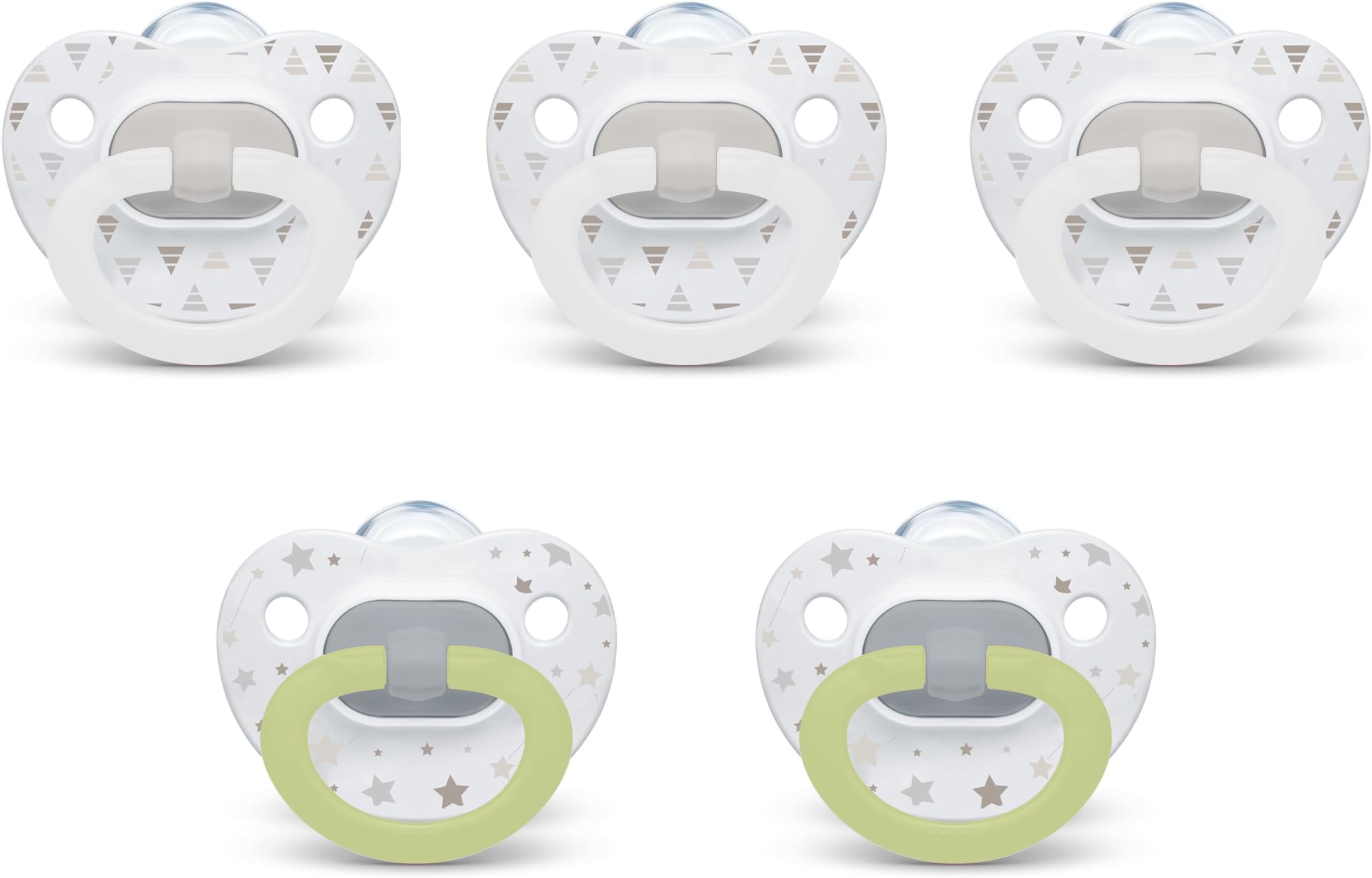 NUK Orthodontic Pacifiers, 6-18 Months, 5 Pack, Timeless Collection, Amazon Exclusive