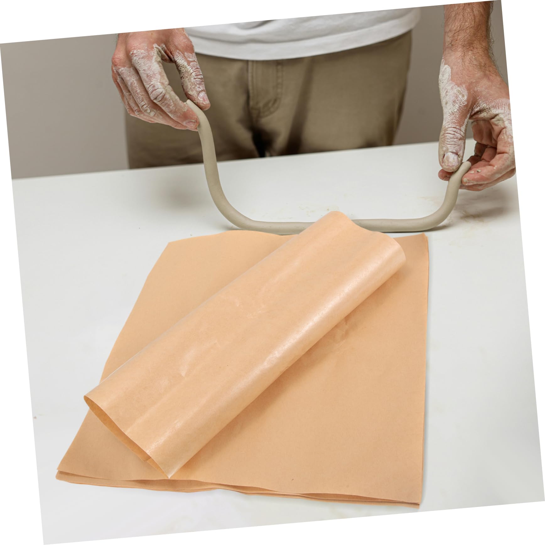 HOMSFOU 5sets Handmade Pottery Paper Mats Clay Paper Mats Pottery and Art 10sheets*5