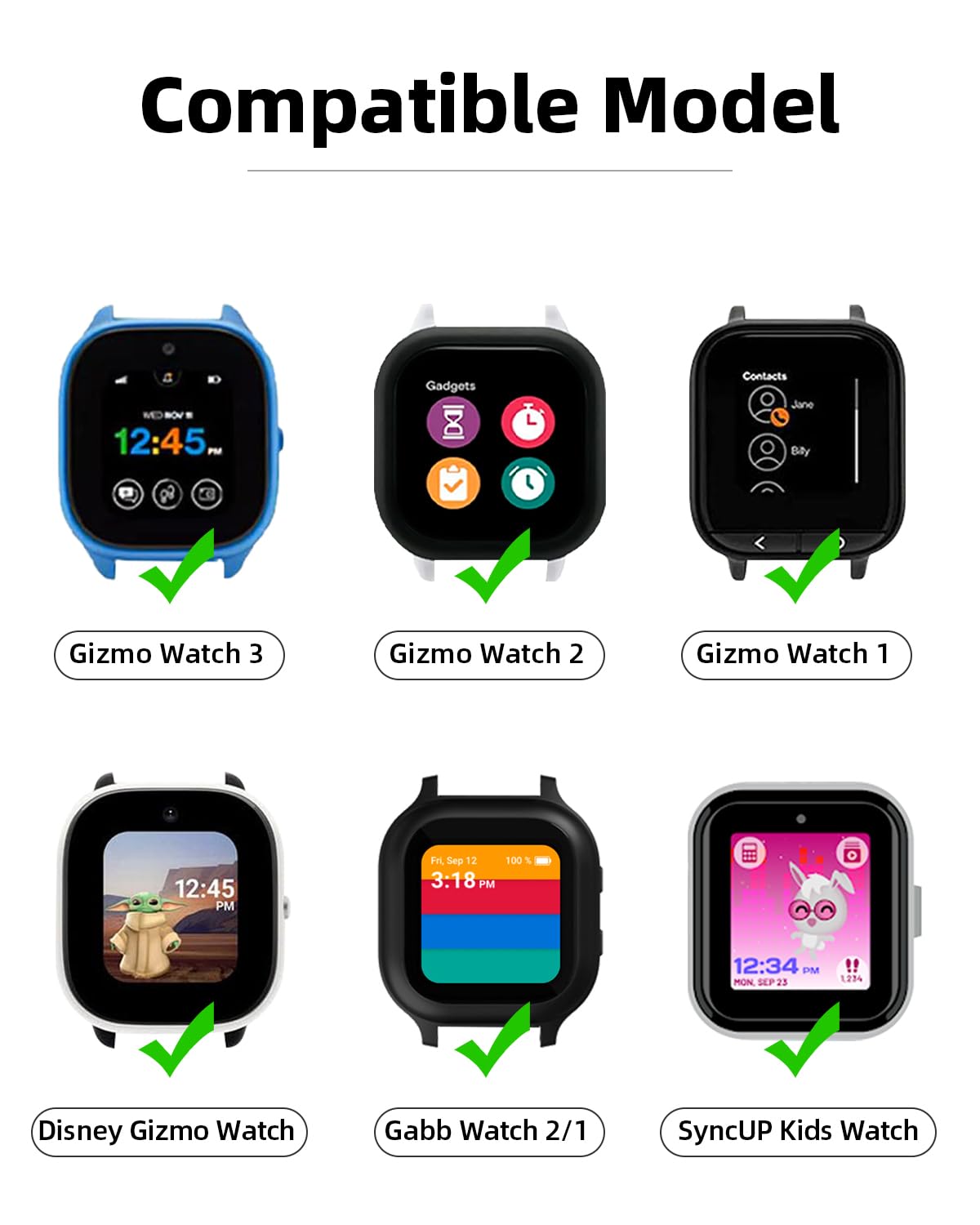 NewJourney Scrunchie Band Compatible with Gizmo Watch 3/2/1 & Gabb Watch 3/2/1 & SyncUP Kids Watch, Cute Printed Stretchy Solo Loop Band Replacement, Easy to Take on and off (Purple Pink+Pink Blue)