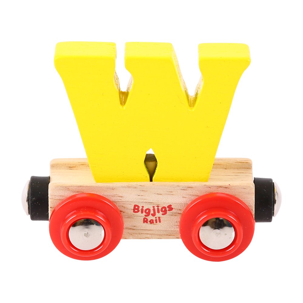 Bigjigs Rail Rail Name Letter W (Yellow)