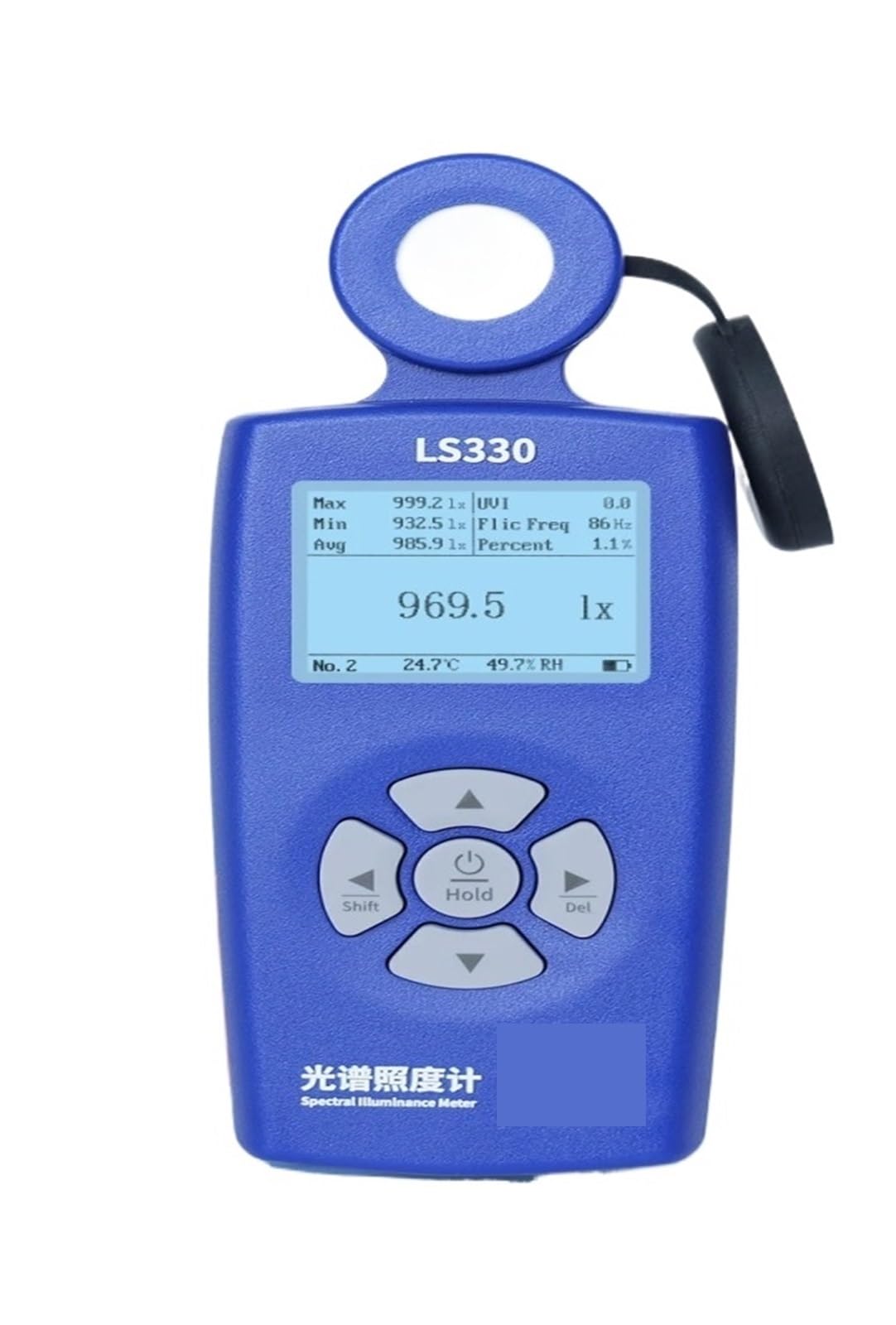 Digital Light Meter, LS330 Spectral Illuminance Meter Luxometer Light Meter Digital CCT UVI CRI Ra Lx FC Flicker Frequency