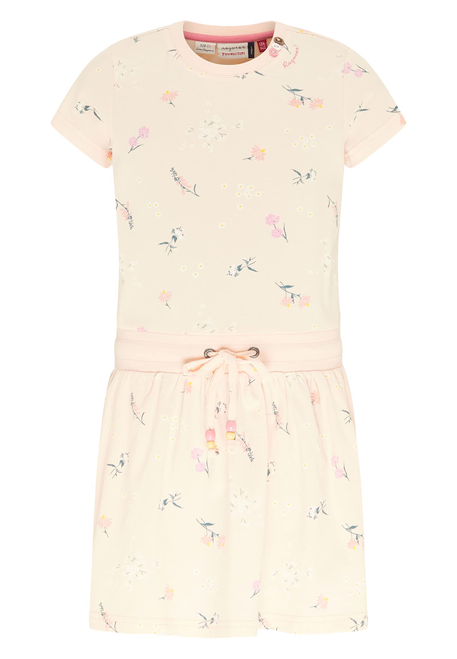 Ragwear Mädchen Kleid MAGY Flowers Kurzarm mit Blumen Print in sommerlichen Farben