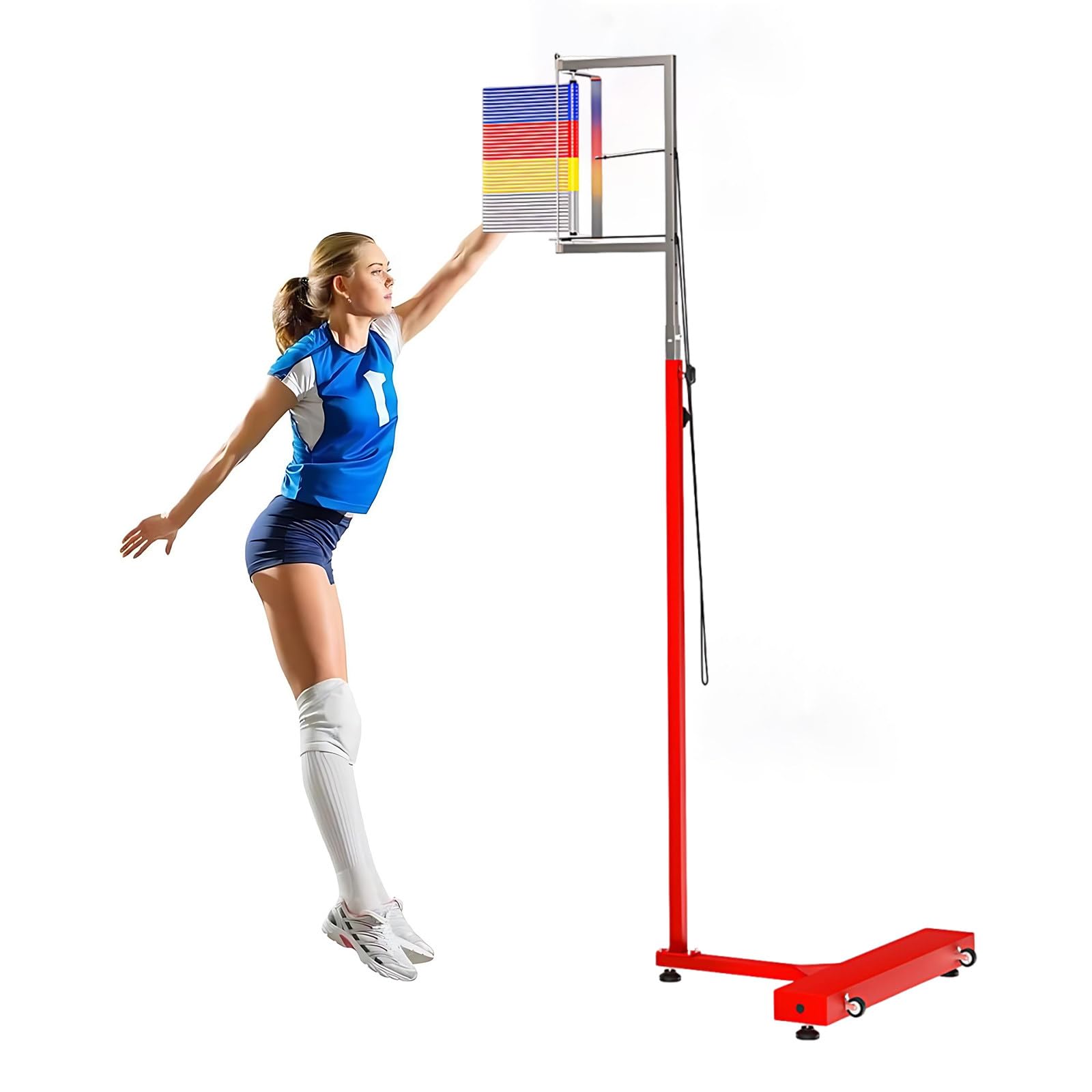 MIAOXIAOLONG Vertical Jump Measurement Tool – 4.59–11.81ft Adjustable Height Vertical Jump Tester & Trainer, for Outdoor Use, School Fitness Assessments & Solo Practice 1.4m~2.8m