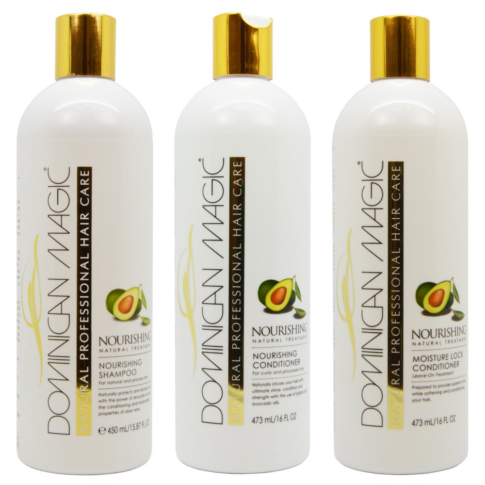 Dominican Magic Nourishing Shampoo & Conditioner & Moisture Lock Leave on "Set"