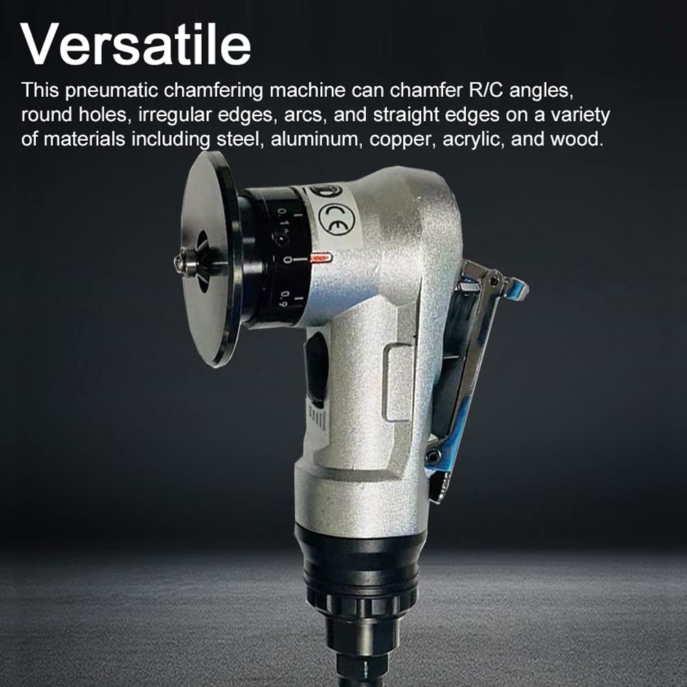 ACAGALA Pneumatic Chamfering Machine Carpenter Chamfering Tool Portable Handheld Grind Tool Metal Wood Acrylic Deburring Beveling Trimming Machine