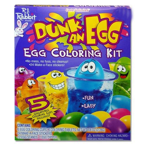 Fun World Kids Big Dunk Easter Egg Decorating Coloring Kit