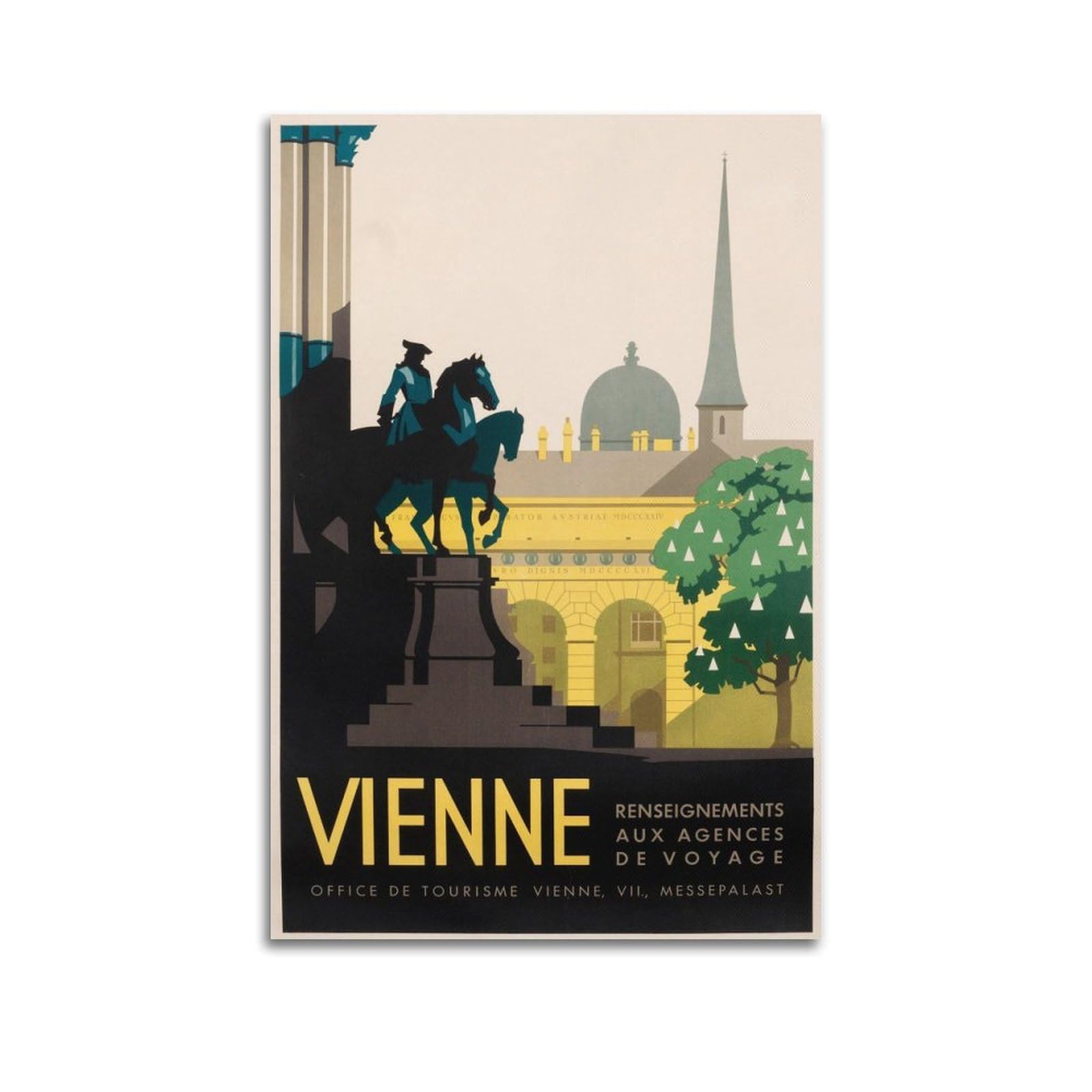 DLJGDS Vintage Poster Vienna Decorative Painting Canvas Wall Posters And Modern Family Bedroom Decor 24x36inch(60x90cm)