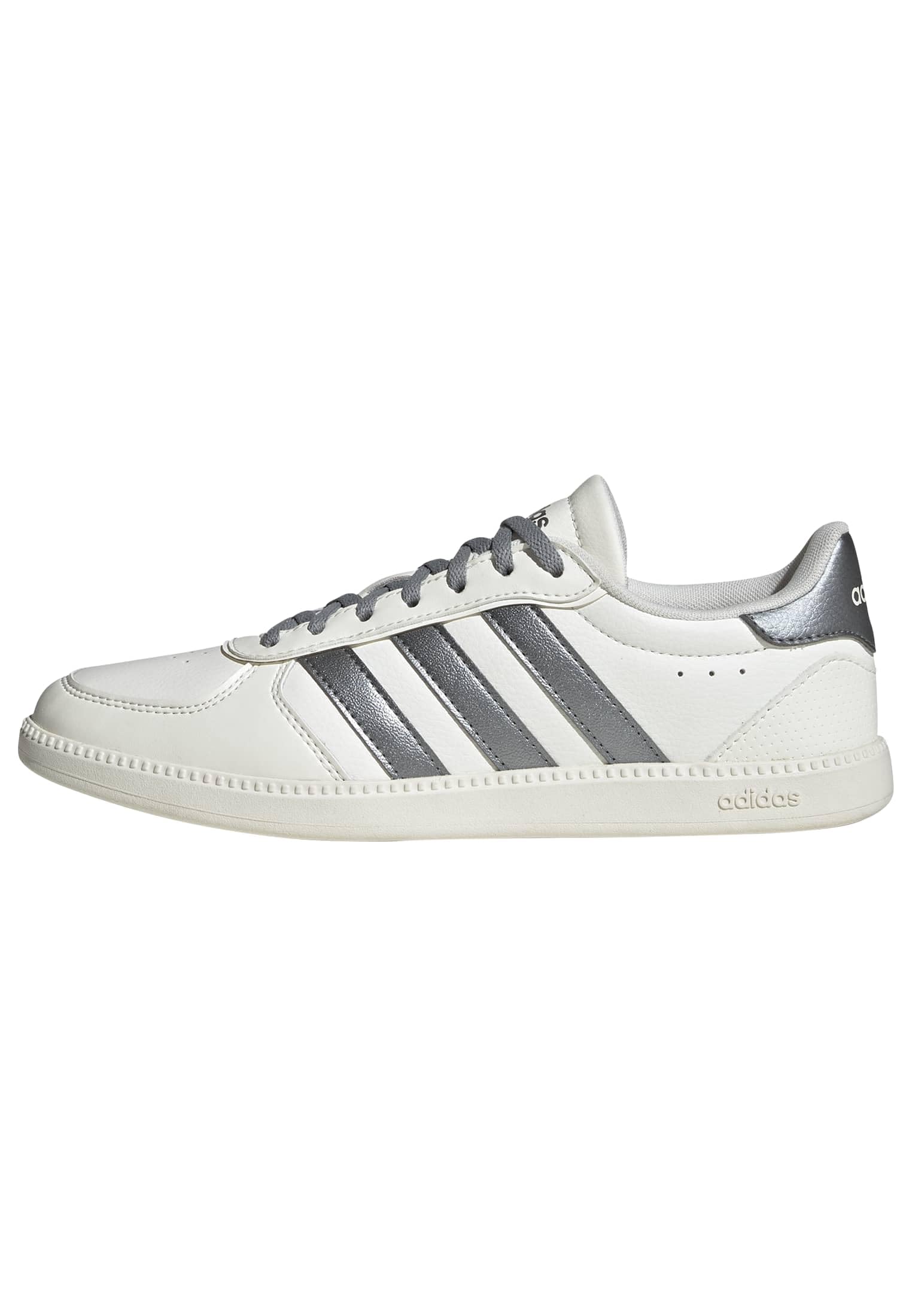 adidas Damen Breaknet Sleek Schuhe, Weiß Eisen Metallic Grau, 41 1/3 EU