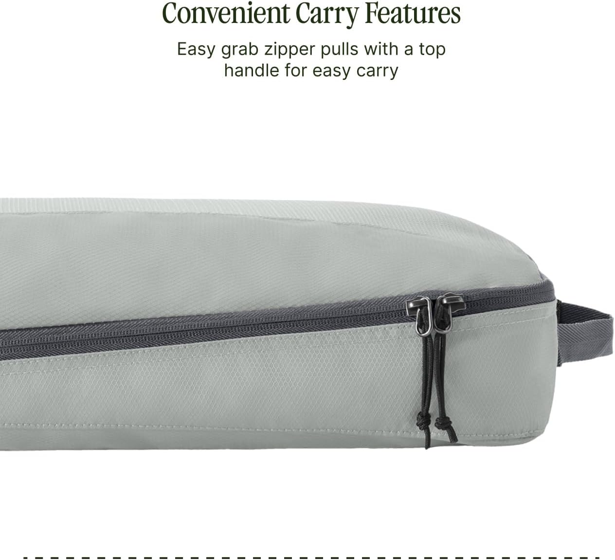 Eagle Creek Pack-It Reveal Cube - Lightweight Packing Cubes for Optimizing Luggage Space - Easy to Carry - Mesh Fabric - Water-Resistant - Easy Grab Zipper - Large - Storm Grey