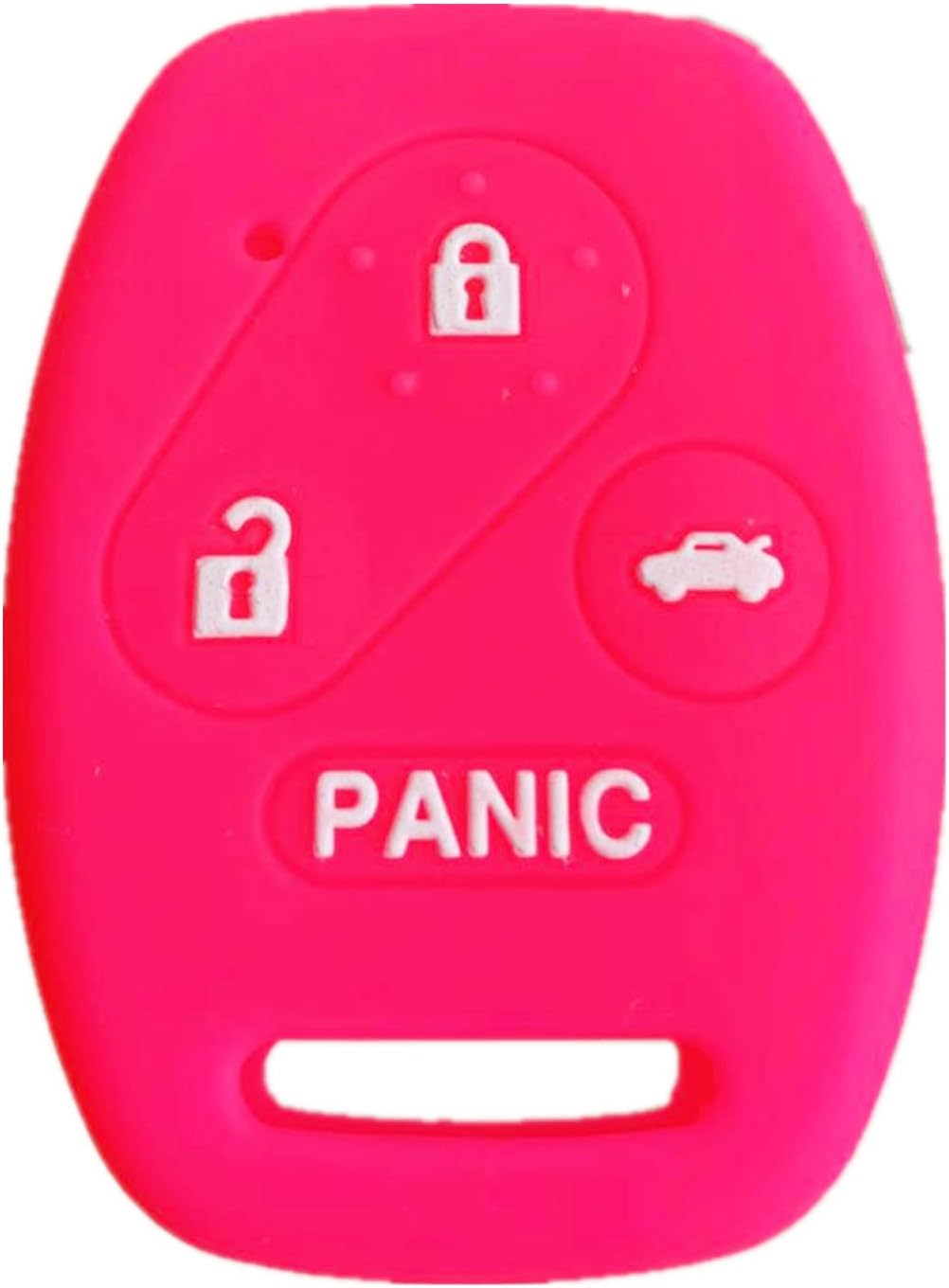 Rpkey Silicone Keyless Entry Remote Control Key Fob Cover Case protector Replacement Fit For Honda Accord Accord Crosstour CR-V Civic Element Pilot OUCG8D-380H-A N5F-S0084A N5F-A05TAA(Rose red)