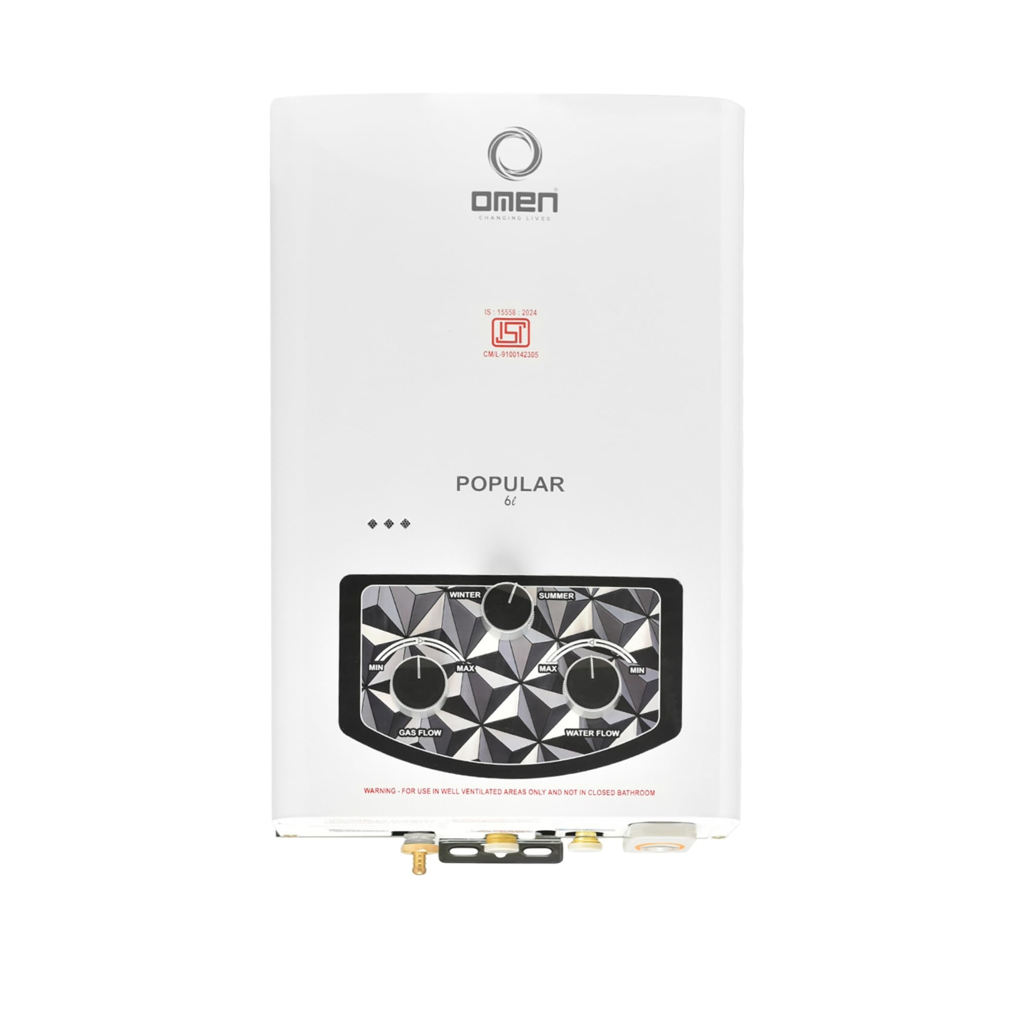 Omen 6L LPG Gas Geyser - Instant Hot Water -8