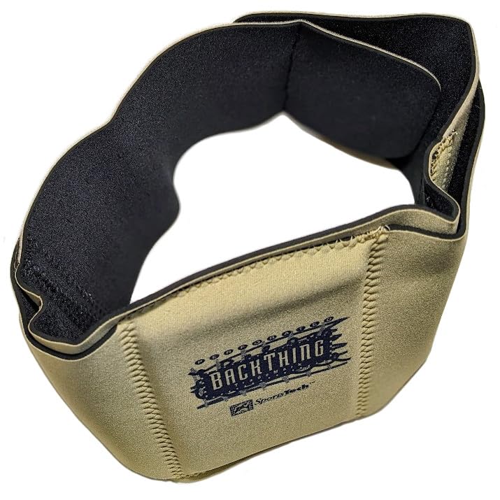 BackThing™ Back Support (perforated), neoprene sport support (Tan, Small)