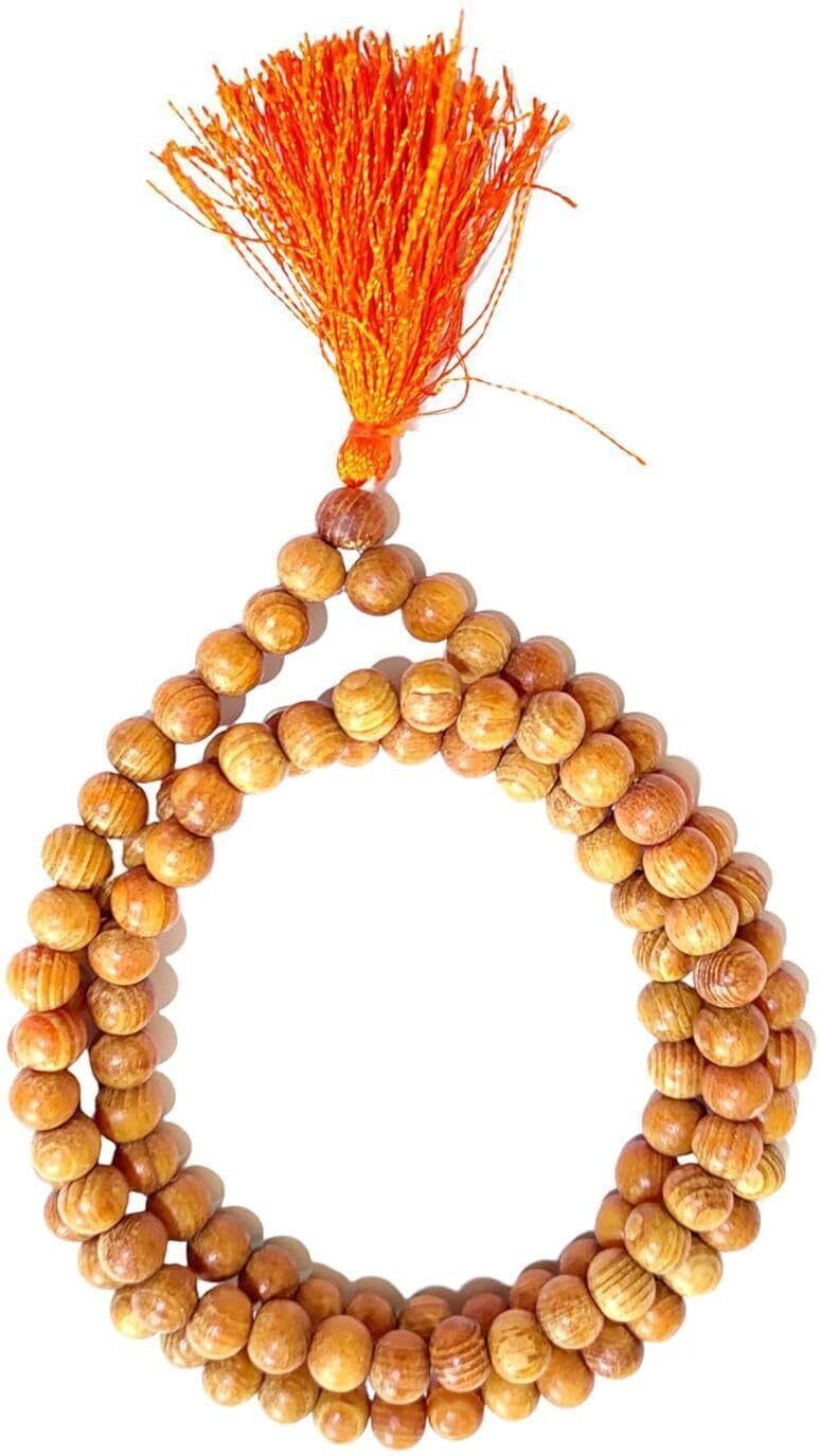 UGANTA Devadaru Malai | Devadaru Original Malai | lab certificate Wood Necklace For Prayer Puja Jaap Meditation | Ideal For Men and Women | Bead Size 8mm Wood Necklace-picture-11