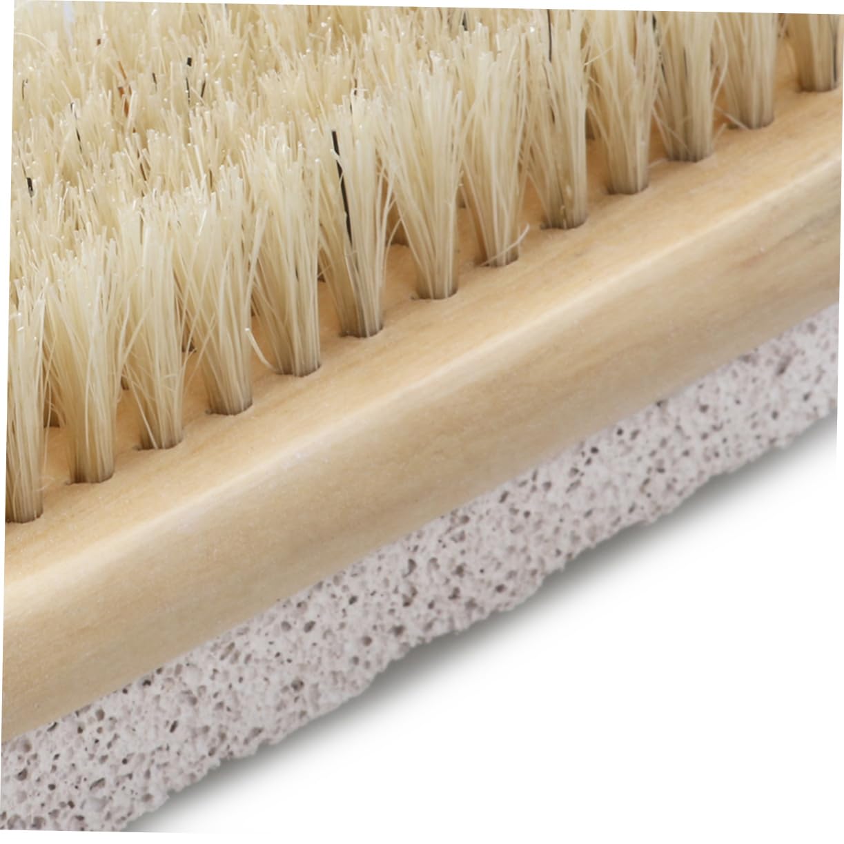 Gogogmee Foot Brush for Shower Natural Wood Pumice Foot Exfoliating Brush Remover for Feet Foot Bristle Brush 18 * 4.3cm