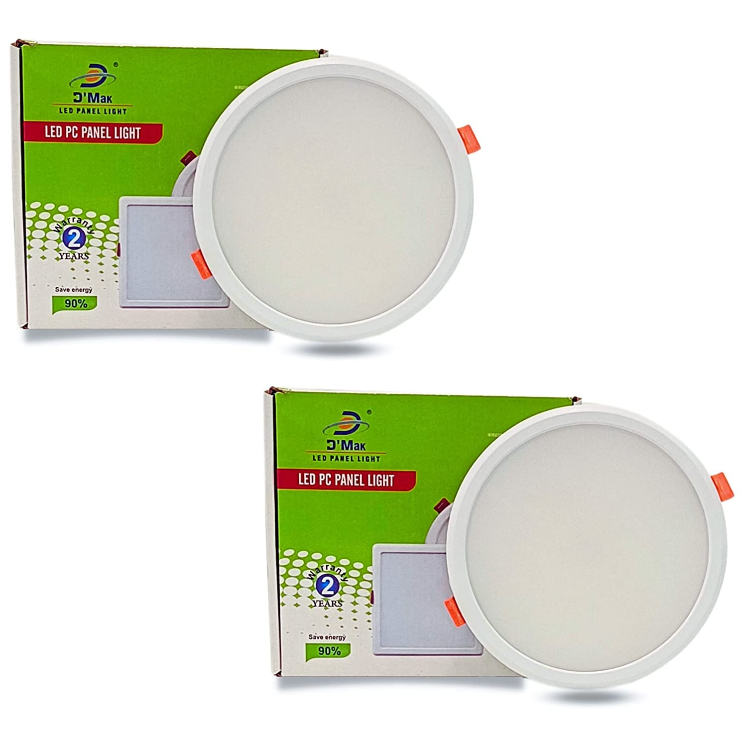 DMak 22 Watt Round LED PC Panel Light for POP & False Ceiling - Natural White (Pack of 2) (B0BXH7P6SQ) Amazon Price History, Amazon Price Tracker