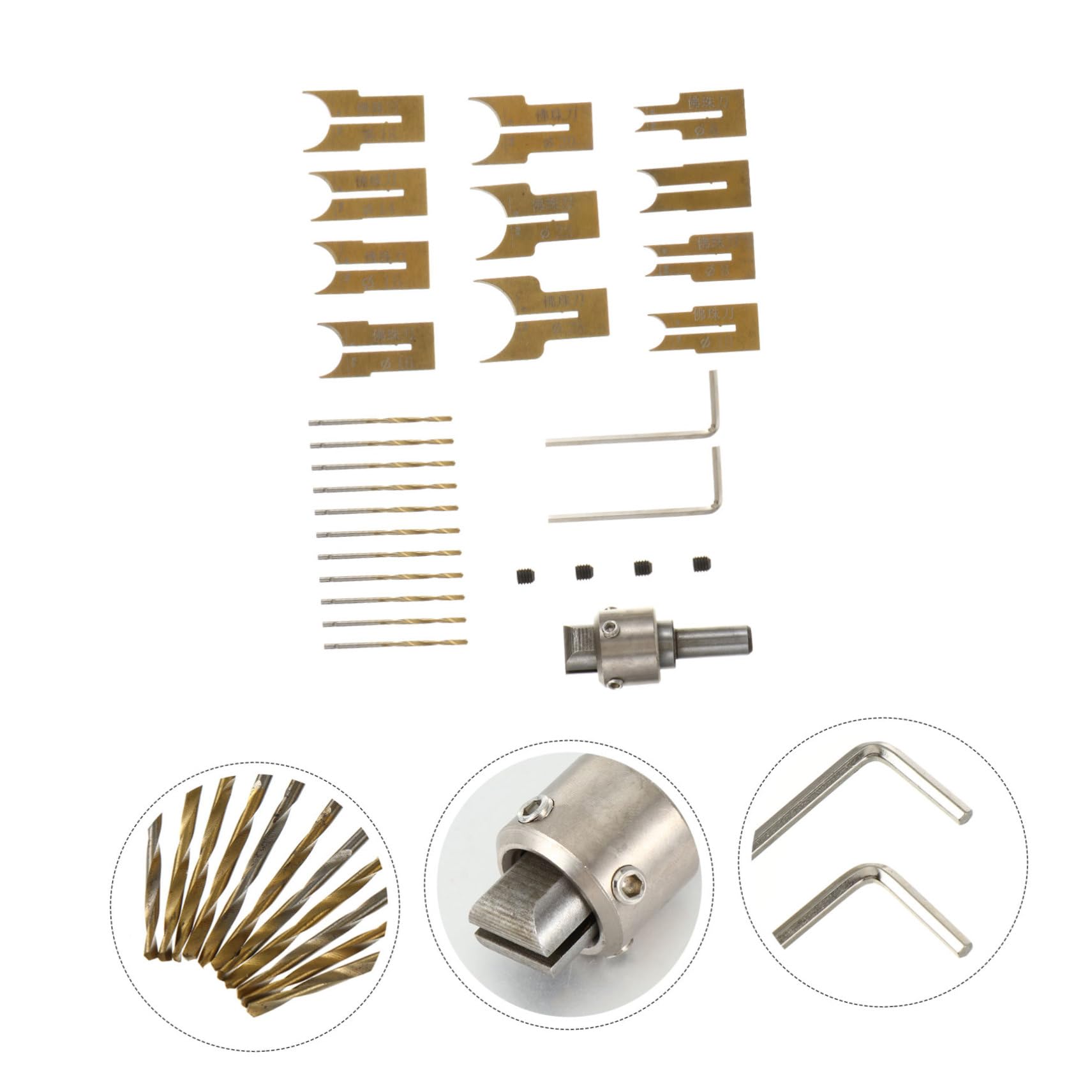 Juego de 24 Brocas para Anillos de Madera de Acero de Precisión | Manualidades y Bricolaje Diy, Fabricación de Joyas, Kit de Herramientas para Trabajar la Madera