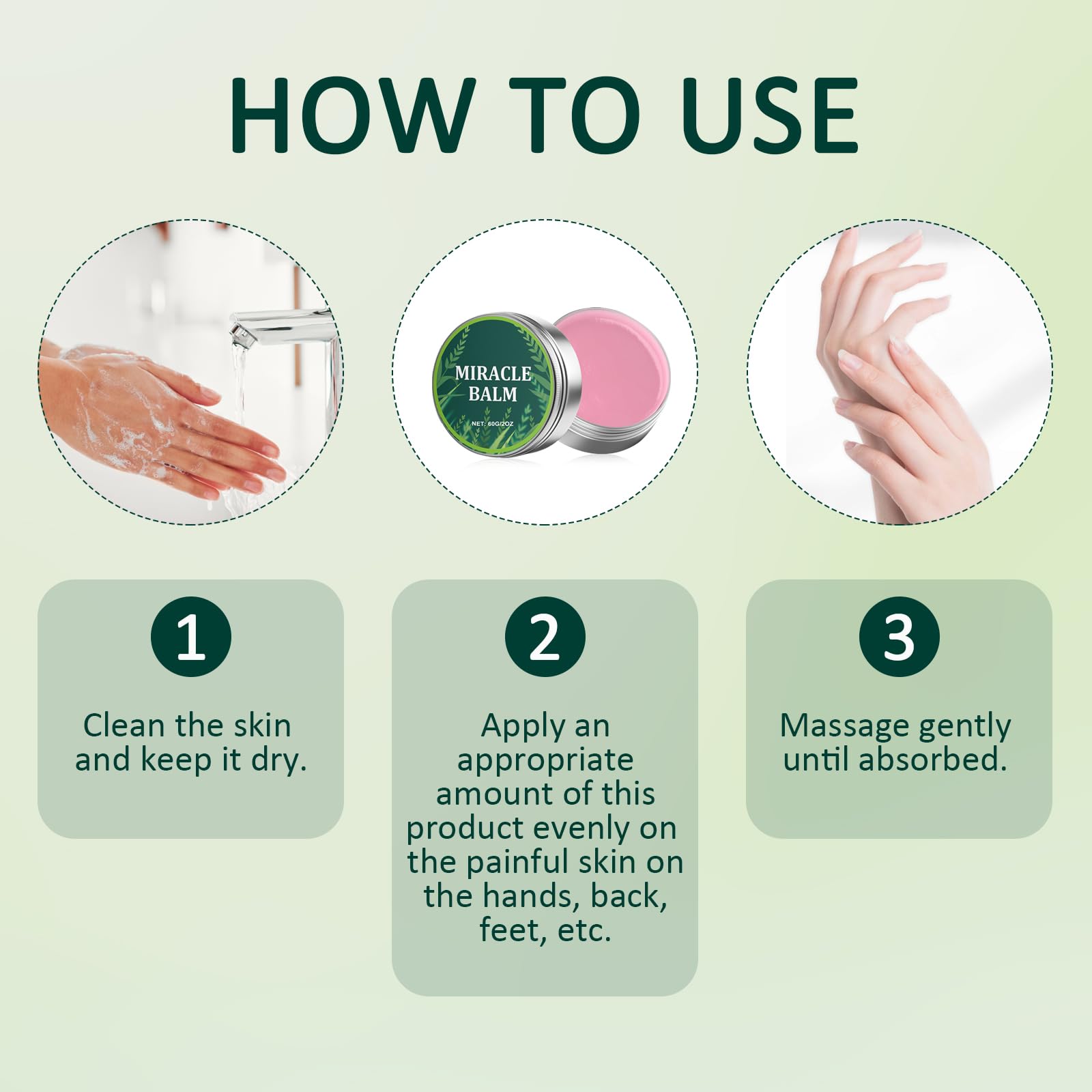 2 Pcs Miracle Balm for Legs and Feet,Soothing Joint Cream,Balm Soothing Joint Cream,with 1 Crescent Spoon,Relieve Joint Discomfort,Fast Absorption and Non-Sticky,Suitable for Multiple Parts - Image 4