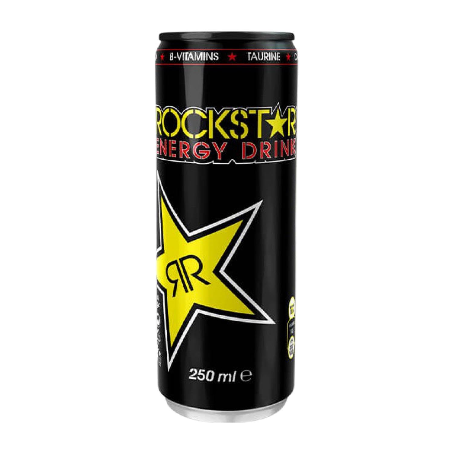 Refrescos y Mixers Caja de 24 unidades Rockstar. Original Lata 25 cl