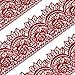Funshowcase Large Pre-Made Ready to Use Edible Cake Lace Rose Scallop Red 14-inch 10-piece Set