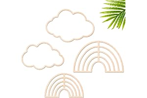 Kathfly Nursery Decor for Baby Boy Girl Room Woodland Boho Rainbow Clouds Moon Wall Decor