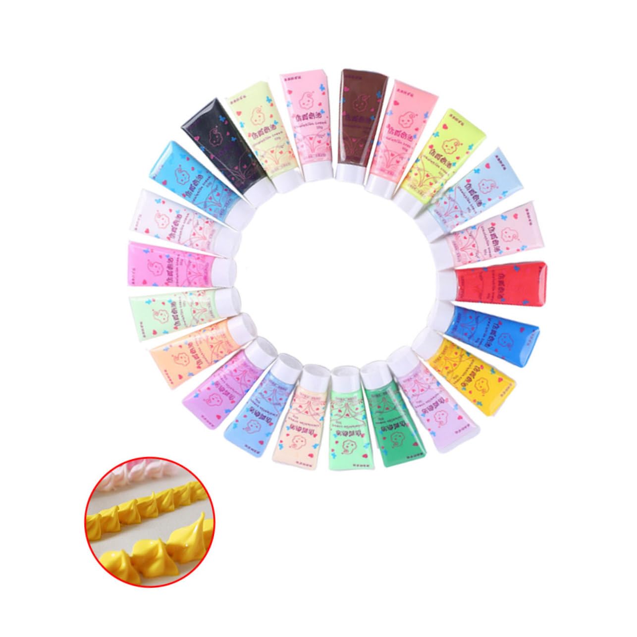 Uonlytech 22 Pcs Simulation Cream Glue Each with Dual Bottle Mouths for DIY Phone Case Decorating Safe Material Easy Storage Craft Paste for Handmade Embellishments Random Color