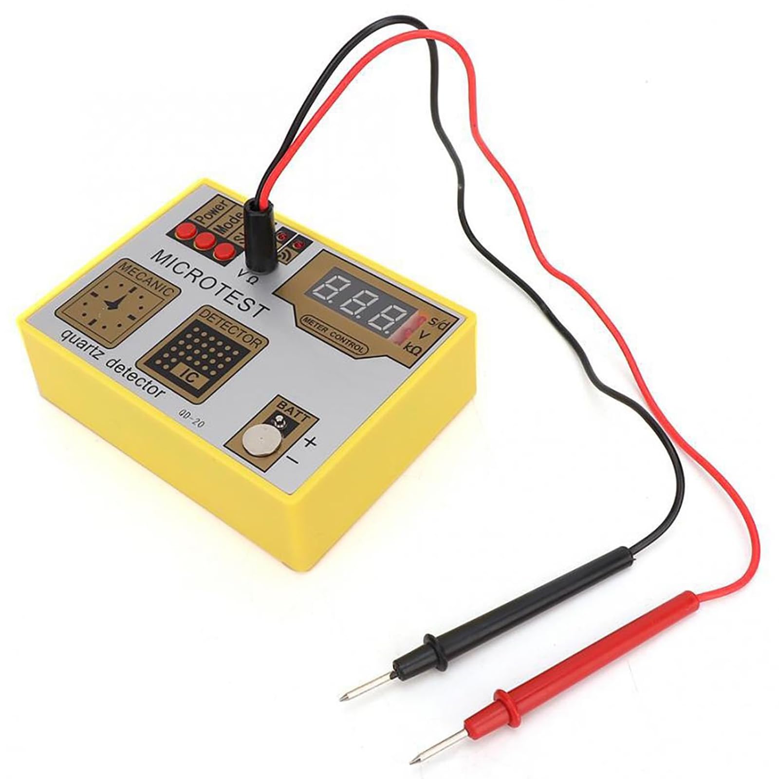 Tester per Movimenti di Orologi al Quarzo QD-20, Cronocomparatore Multifunzione con Display LCD - Smagnetizzatore Integrato e Monitoraggio della Frequenza in Tempo Reale per la Riparazione di Orologi