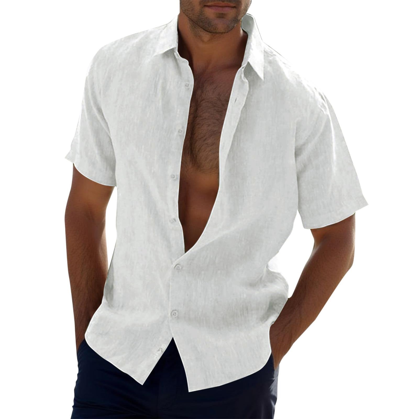 Genericذكر عارضة قميص الصلبة قصيرة الأكمام تحول إلى أسفل قميص الياقة قميص Button الرسمي Lady Running T Shirt Men Ling Sleeve Shirts