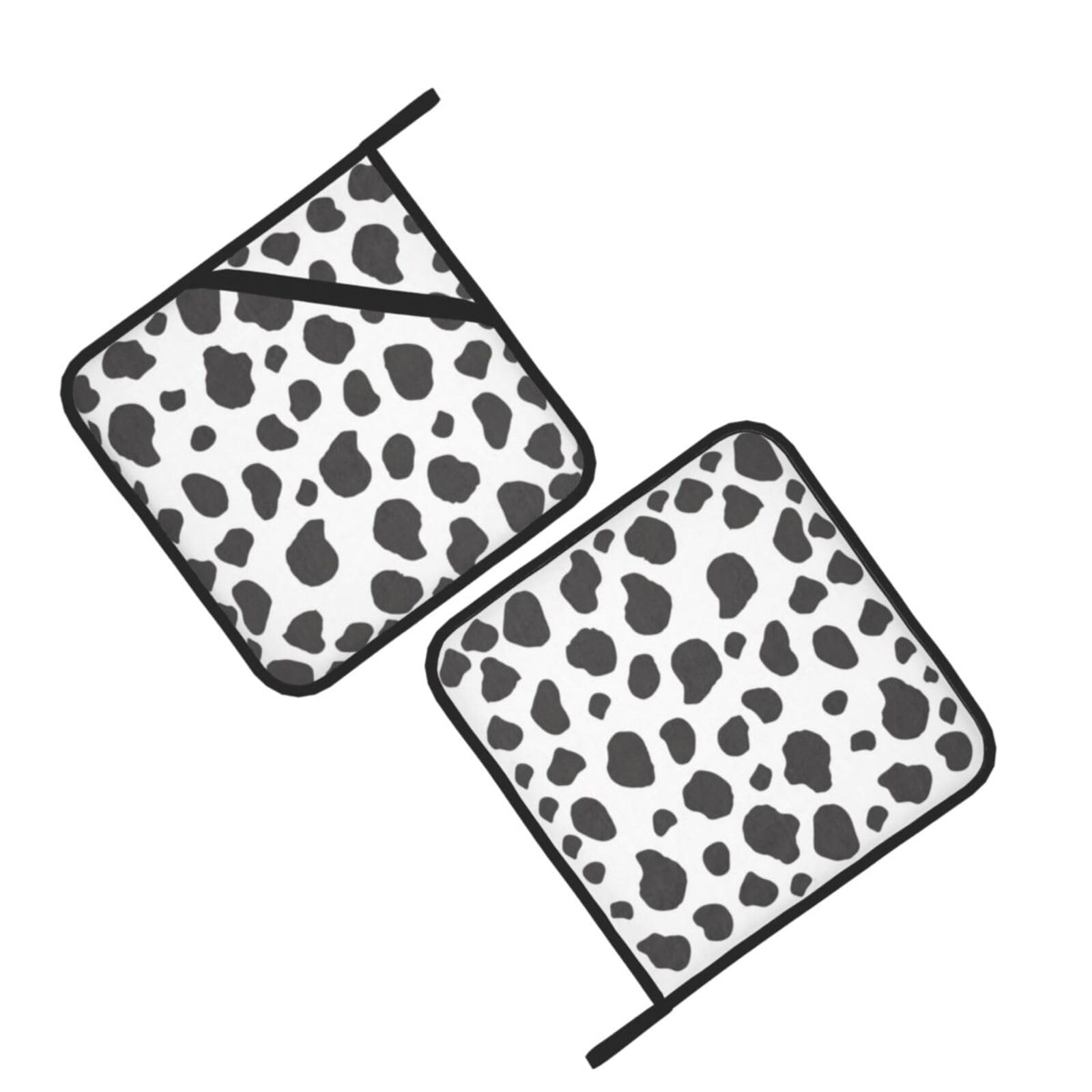Cow Print Printed Oven Pot Holders Set of 2 Pcs Heat Resistant Kitchen Microwave Potholders for Cooking Baking Grilling