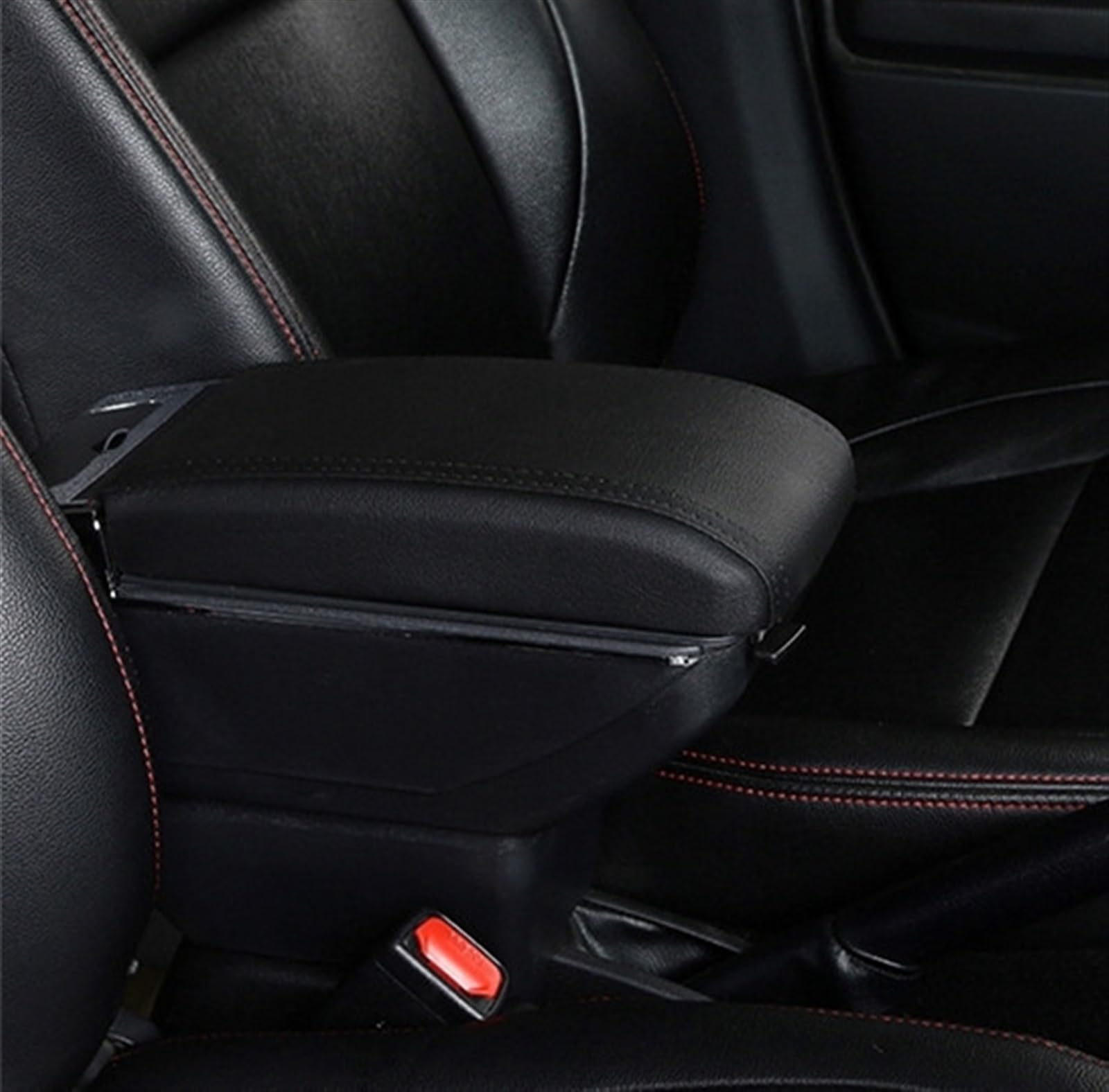 Bracciolo Portaoggetti Per Fiat Ignis 2016-2021 - Scatola Doppio Strato Con 4 Porte USB E Portabicchieri - Nero