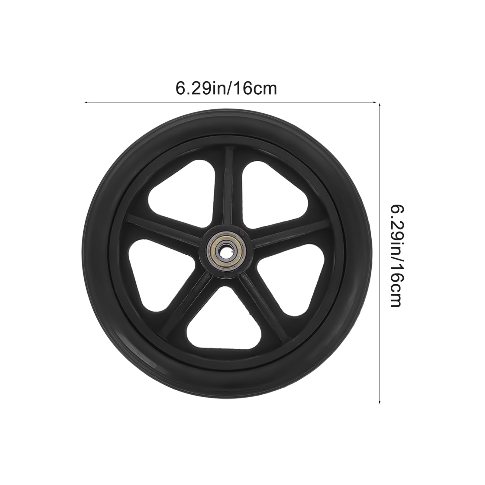 Ruedas Delanteras para Silla de Ruedas, Repuesto 4 Piezas Negro | Abs, Pvc y Acero, Rodaje Suave, Carga Estable, Uso Interior y Exterior