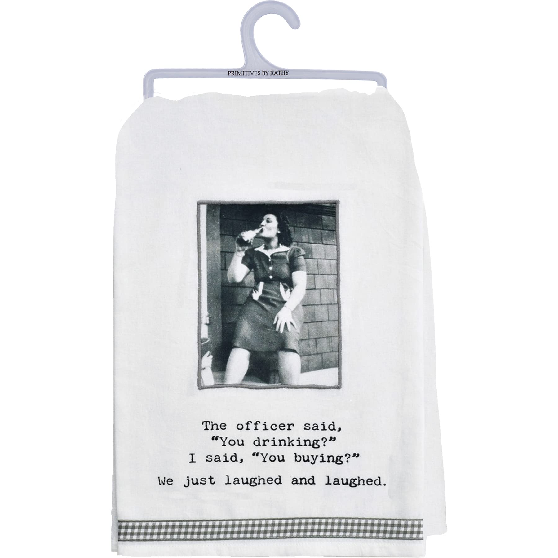 Paño de cocina You Drinking, 28'' | Primitives by Kathy 73091 de algodón decorativo