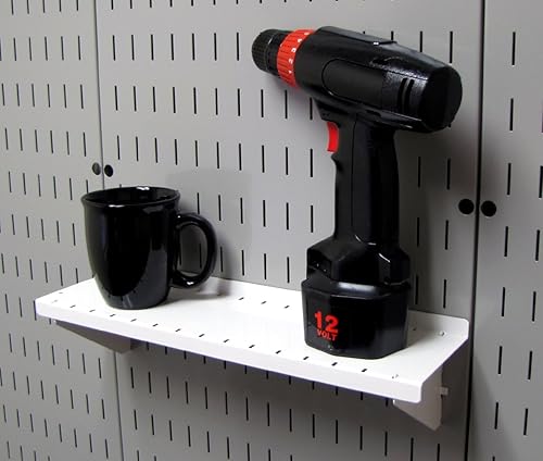 Miniatura 10 de Wall Control Estante de tablero de clavijas de 4 pulgadas de profundidad para tablero de clavijas Wall Control y tablero de herramientas ranurado,