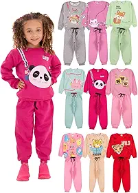 Kit 4 Peças Moletom Peluciado Infantil Menina - Kit 2 Conjuntos Sortido Feminino Flanelado para o Frio