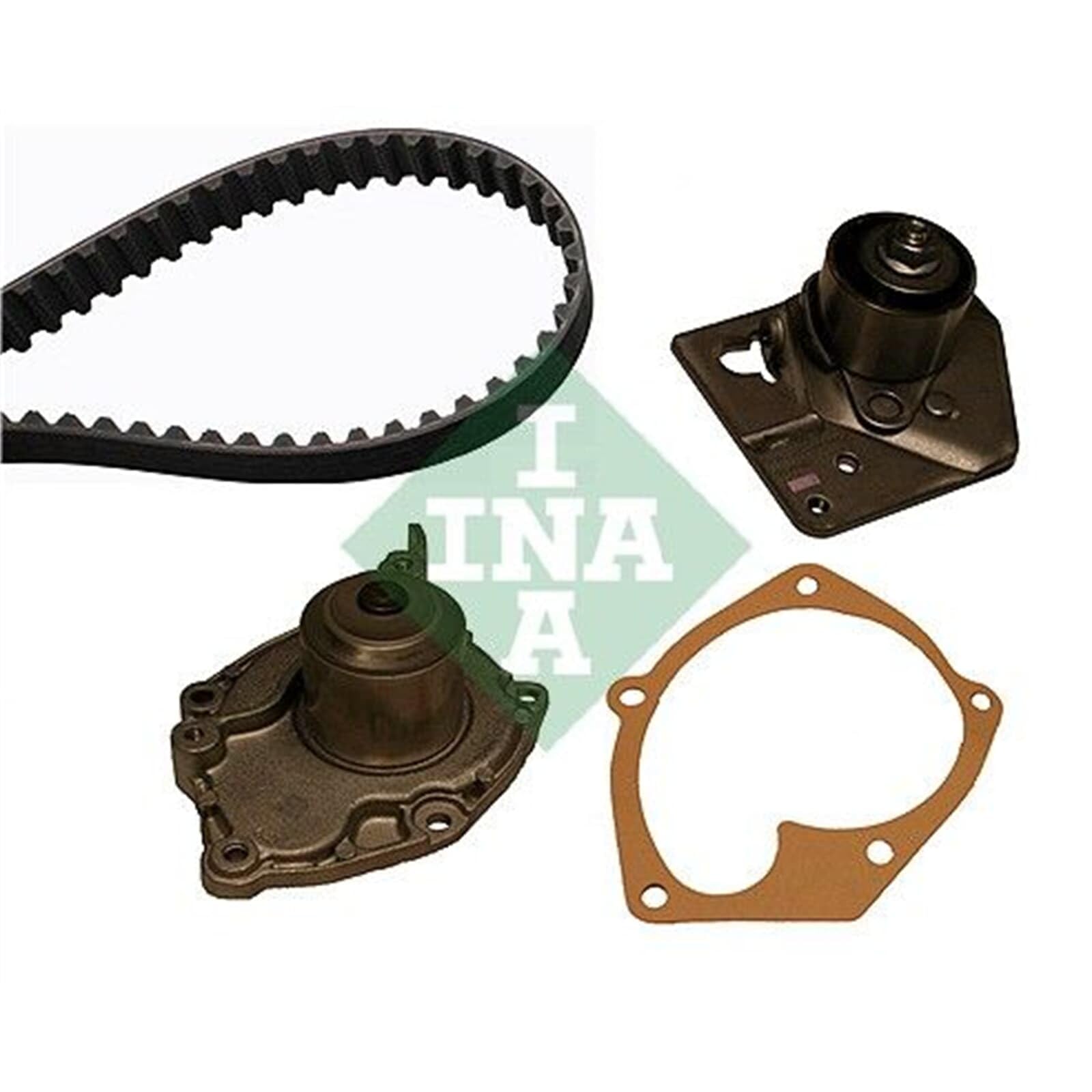 INA 530 0442 30 Bomba de agua + kit de correa de distribución 30,8 mm Compatible con SUZUKI Grand Vitara II SUV JT, TE, TD, RENAULT Megane 2 Ranchera familiar KM0/1 Scénic 2 JM0/1, NISSAN