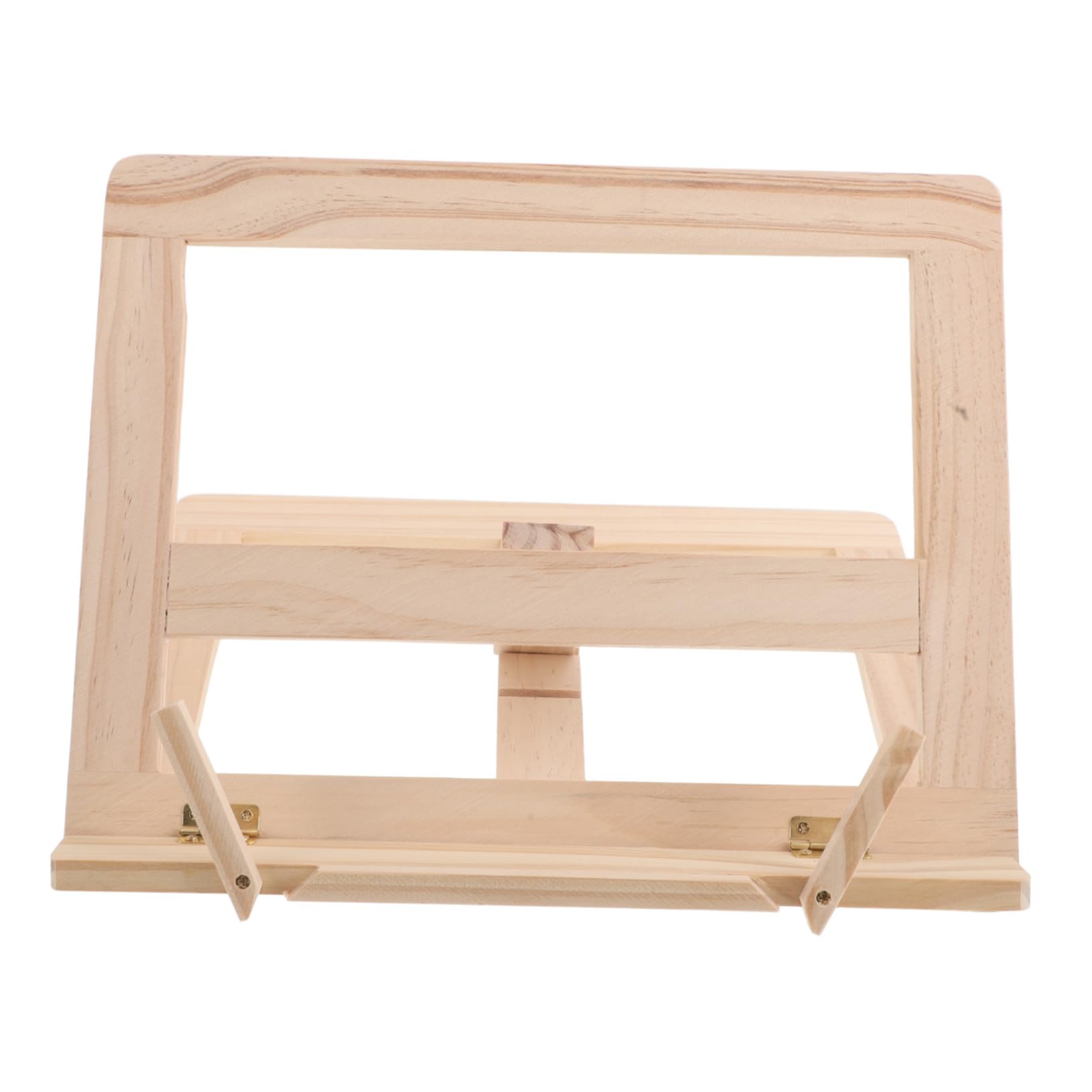 SHINEOFI Wooden Cookbook and Recipe Book Stand Adjustable Portable Reading Easel with Page Holders for Textbooks Space Saving Design for Comfortable Viewing and Ergonomic Use