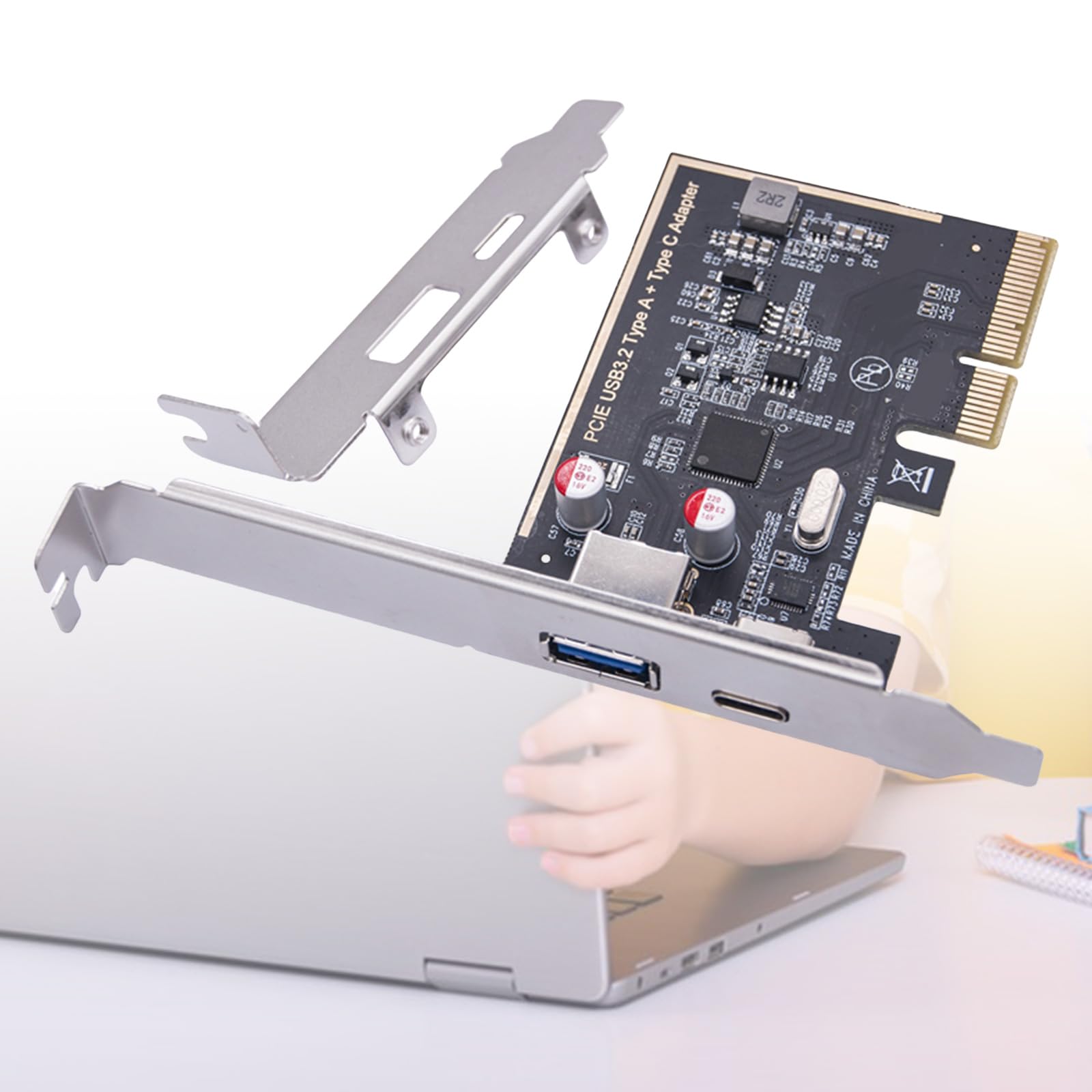 2 Port USB3.1 PCIe Card USB 3.1 PCIExpress 3.0x2 Host Controller Expansion Card ASM1142 Chip 10Gbps