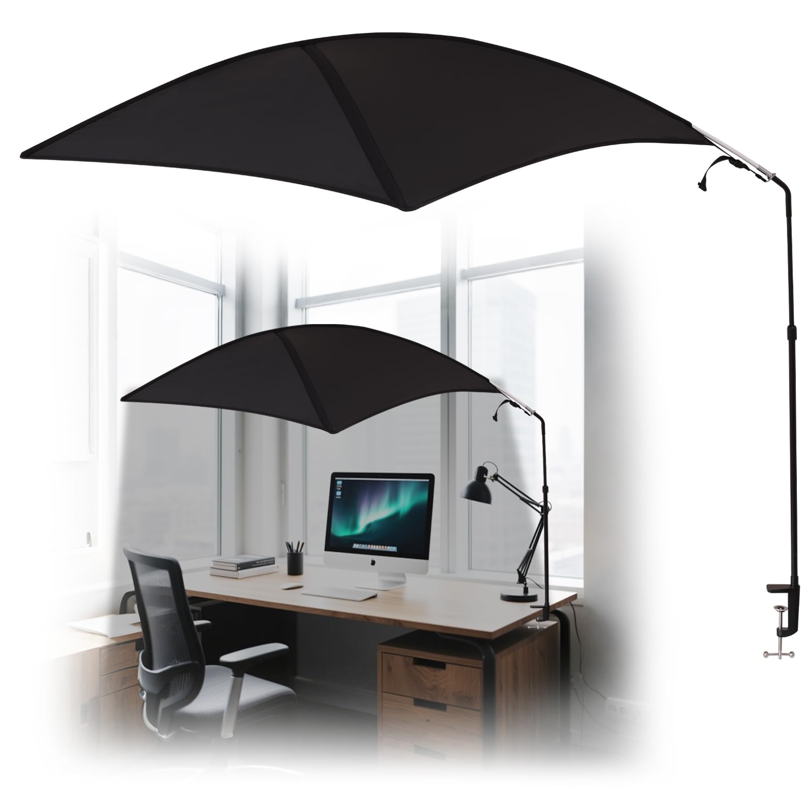 Photo 1 of **MISSING CONNECTOR PIECE** Adjustable Cubicle Shade and Desk Canopy, Essential Cubicle Cover & Light Shield for Partitions to Block Overhead Light and Glare (Large)