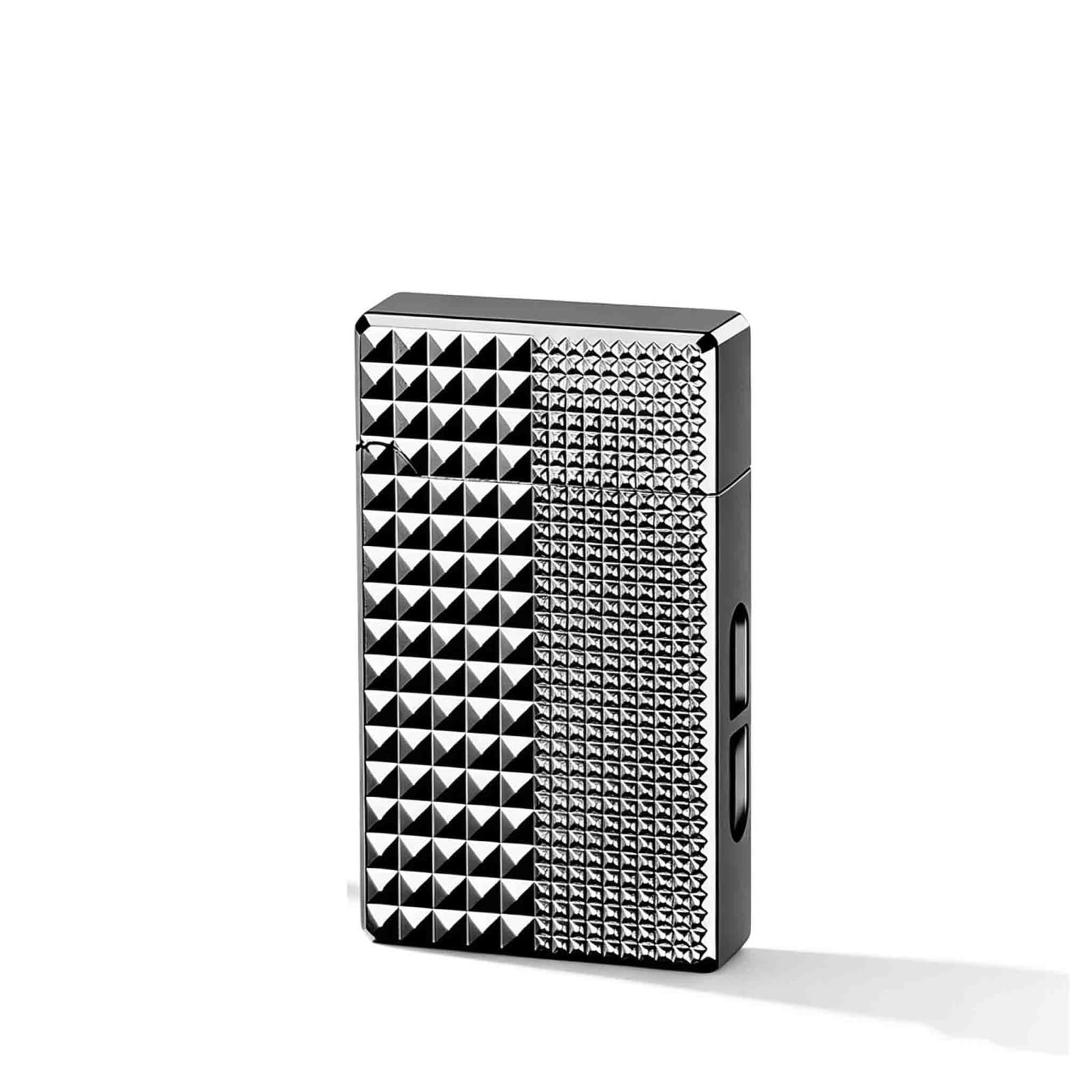 OGQBEAPC Featuring a soft-flame design and a visible fuel window with blue backlighting, this embossed butane lighter makes an for men.(C)