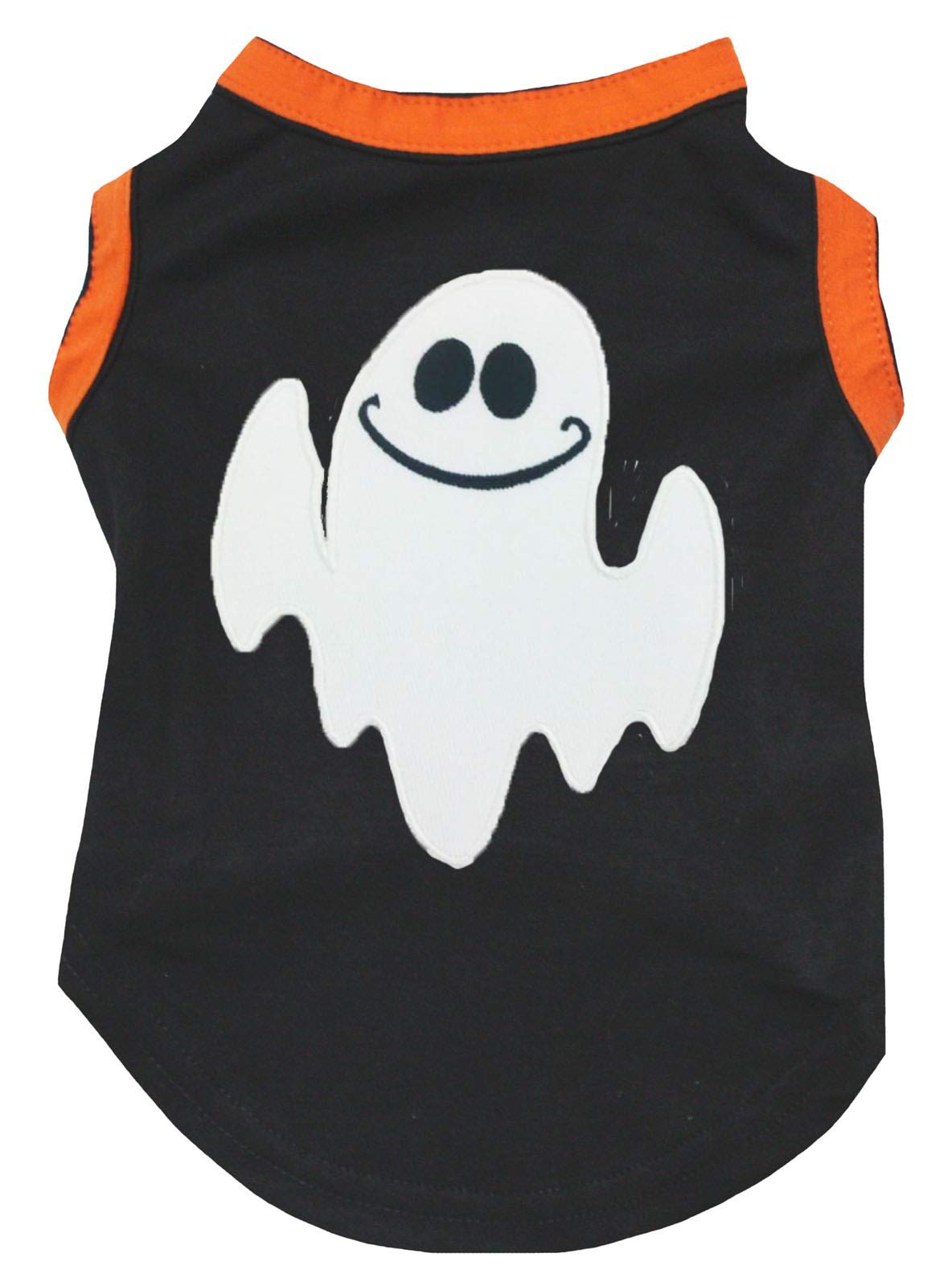 Chemise pour chiot Little Ghost noir et orange taille XXXL