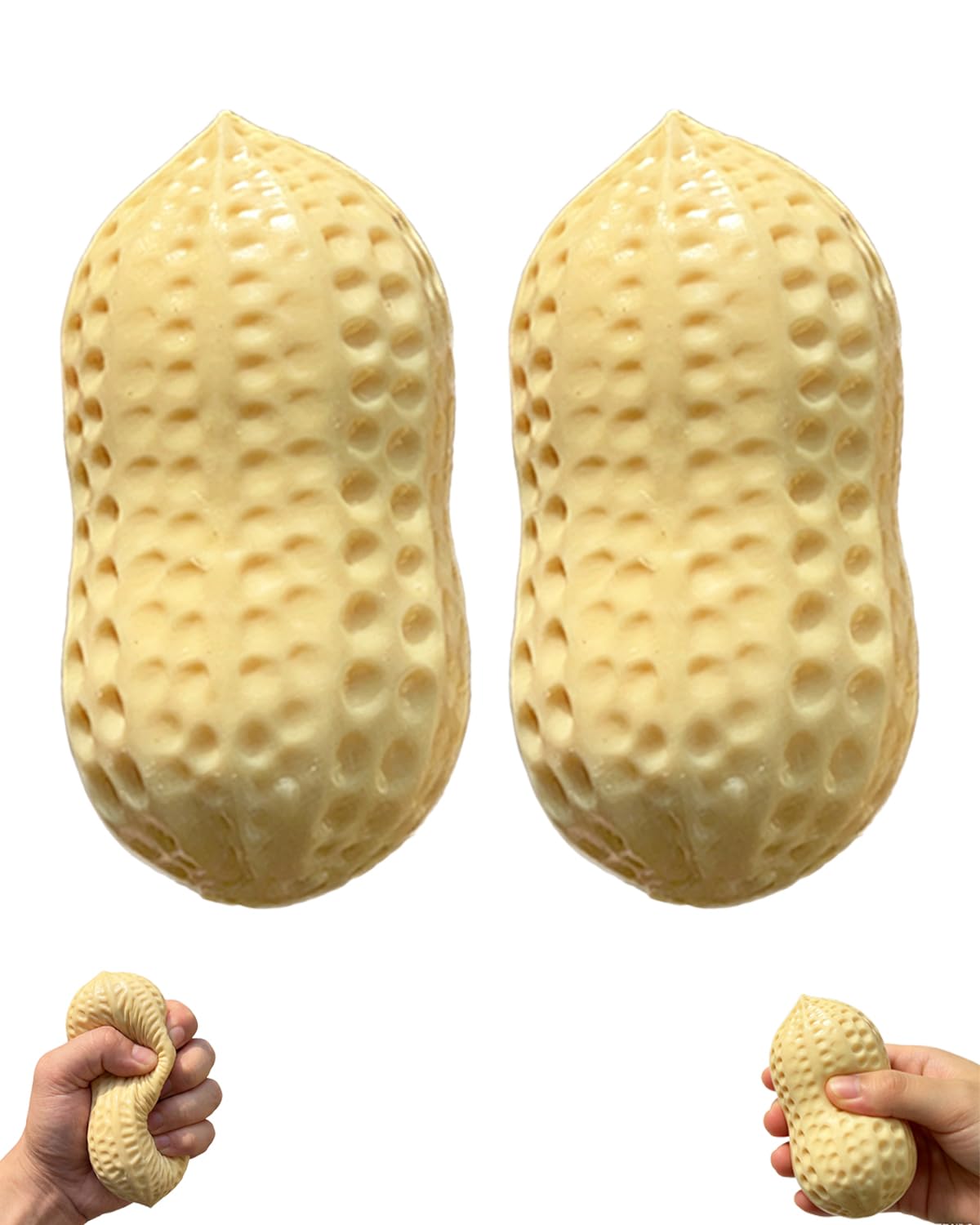 2 pezzi Taba Squishy - Arachidi realistico, oggetto anti-stress, ufficio, accessorio per il rilassamento per adulti, gadget sensoriali, morbidi per concentrazione e sollievo
