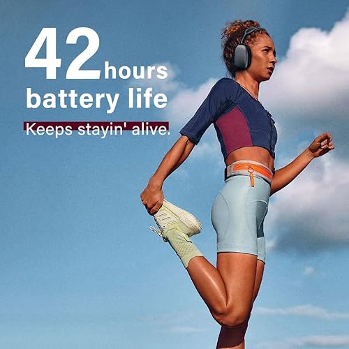 Miniatura 4 de Peakfun Auriculares inalámbricos con Bluetooth ajustables con 42 horas de tiempo de escucha, control de volumen, para juegos, correr, deportes para