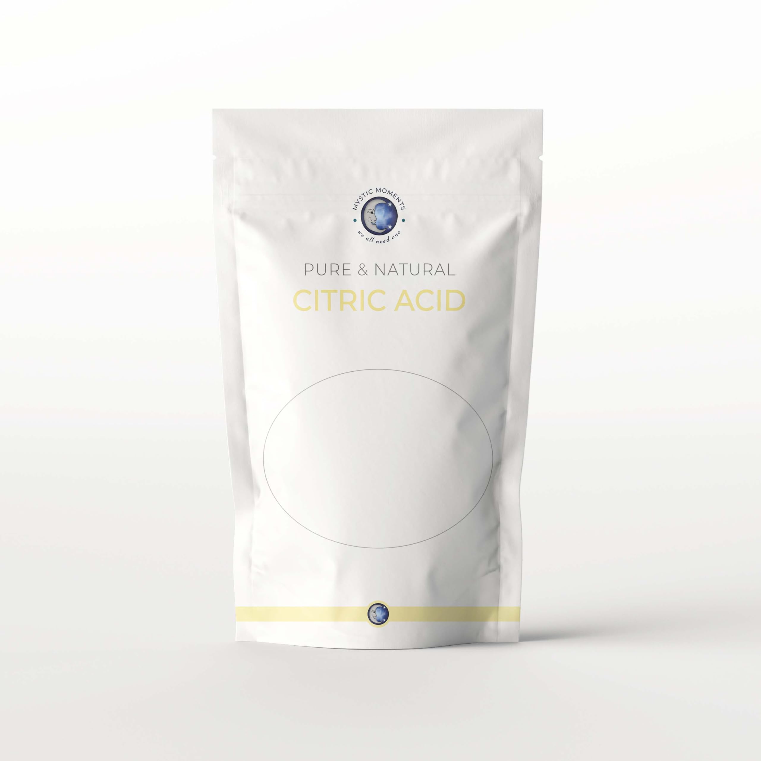 Mystic Moments | Citric Acid Powder | Cosmetic Grade Alpha-Hydroxy Acid (Aha) | Gentle Exfoliant For Diy Skincare | Ph Adjuster & Antioxidant | Resealable Bag | 500G